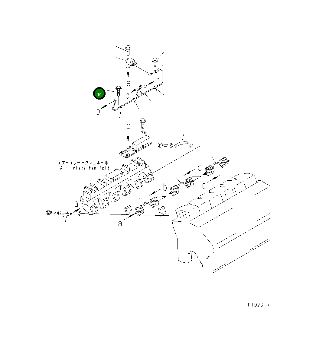Болт 01435-21016 Komatsu