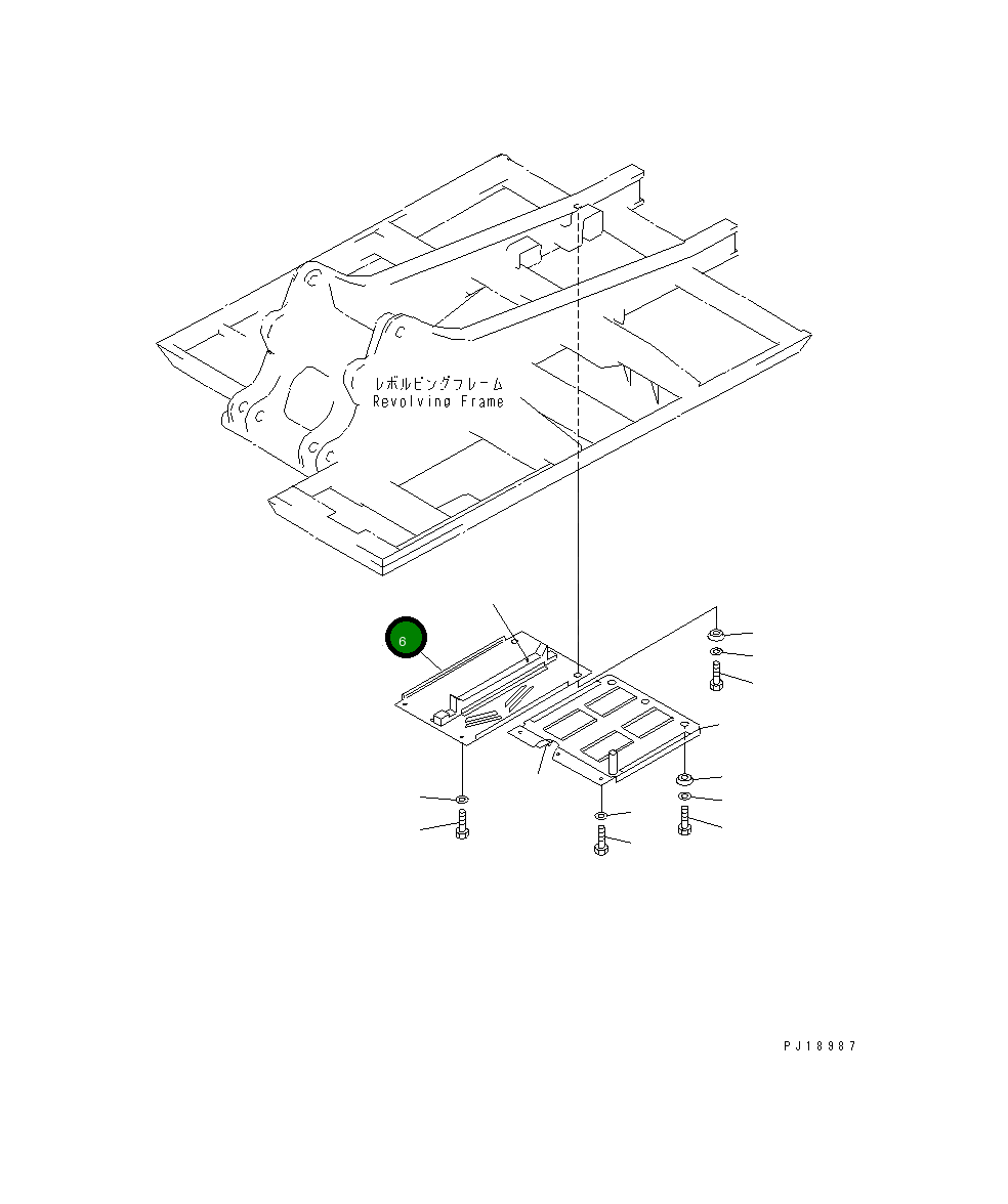 Крышка 20Y-54-15621  Komatsu