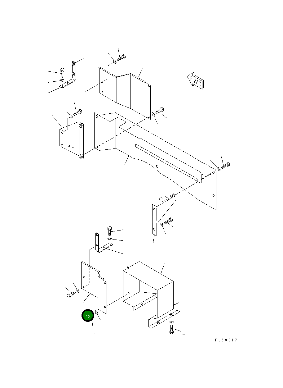 Крышка 23B-972-1841  Komatsu