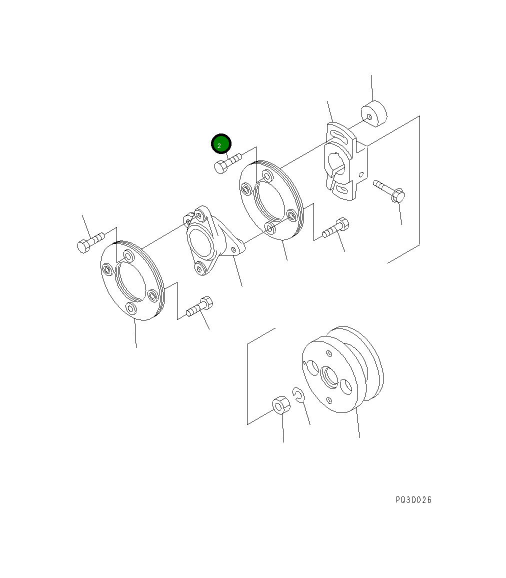 Болт DK156634-3700 Komatsu