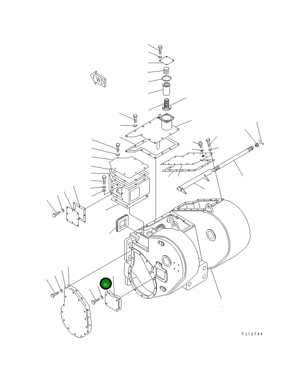 Крышка 175-916-3561  Komatsu