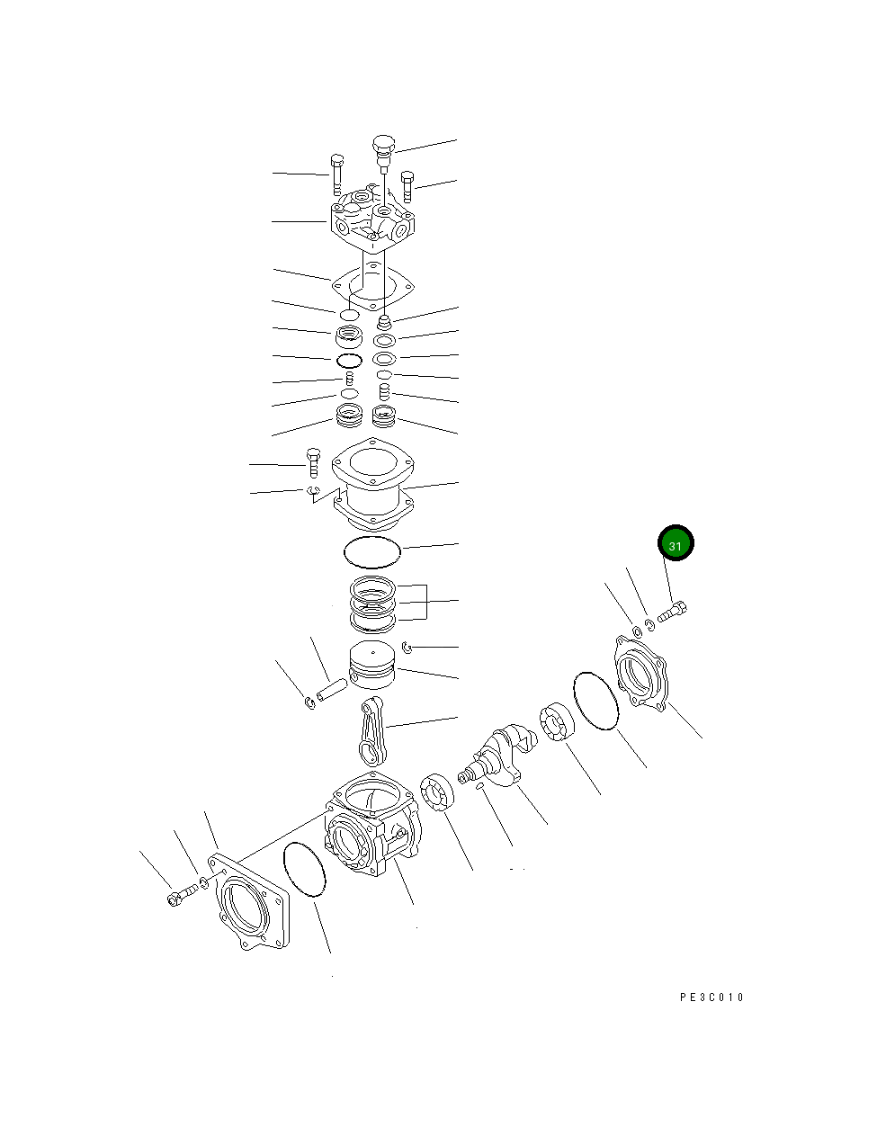 Болт DK156603-9500 Komatsu