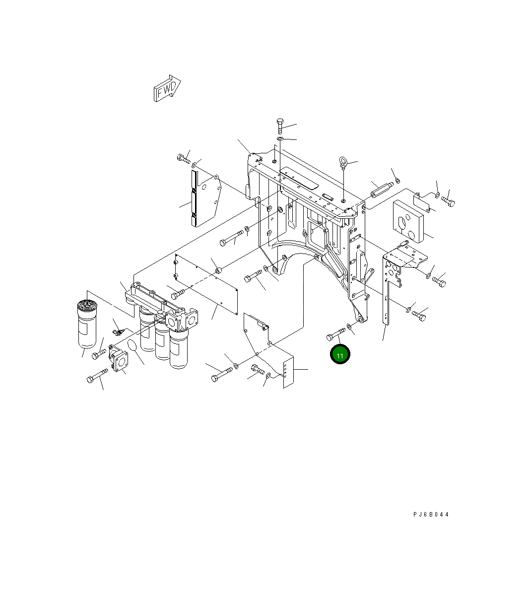Болт 01010-62280 Komatsu