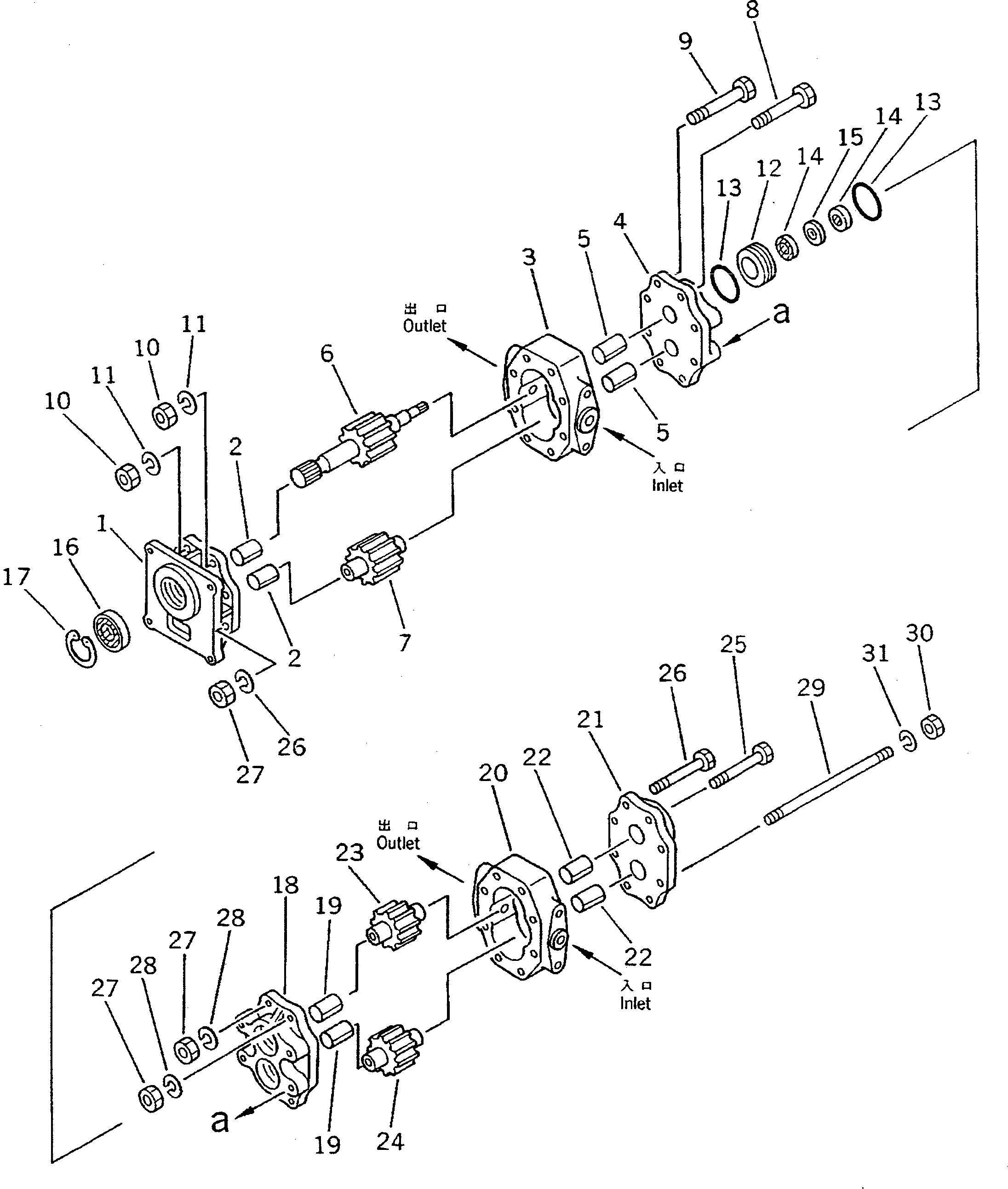 Болт 01050-51280 Komatsu