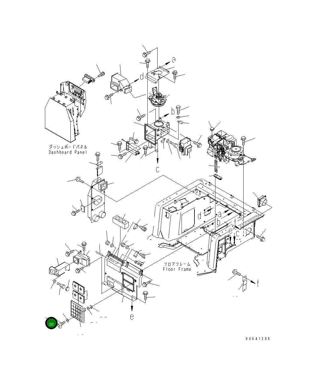 Болт 198-911-6970 Komatsu