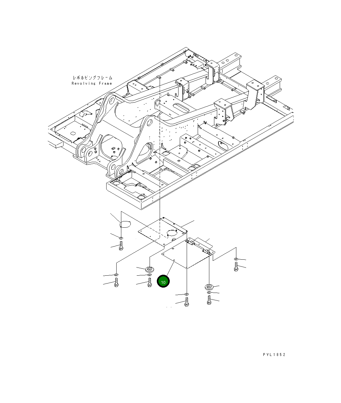 Крышка 21M-54-13350  Komatsu