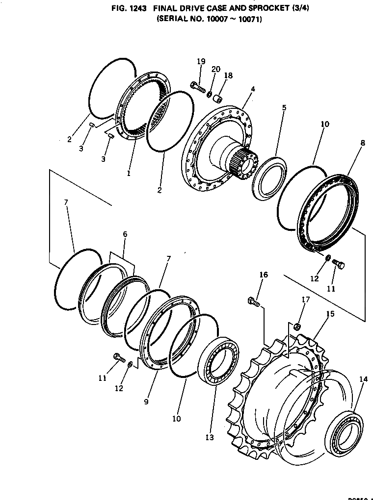 Кольцо уплотнительное (O-Ring) 195-21-12380 Komatsu