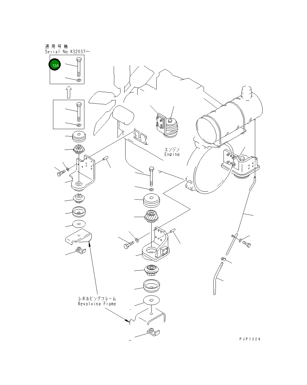Болт 207-01-K1330 Komatsu