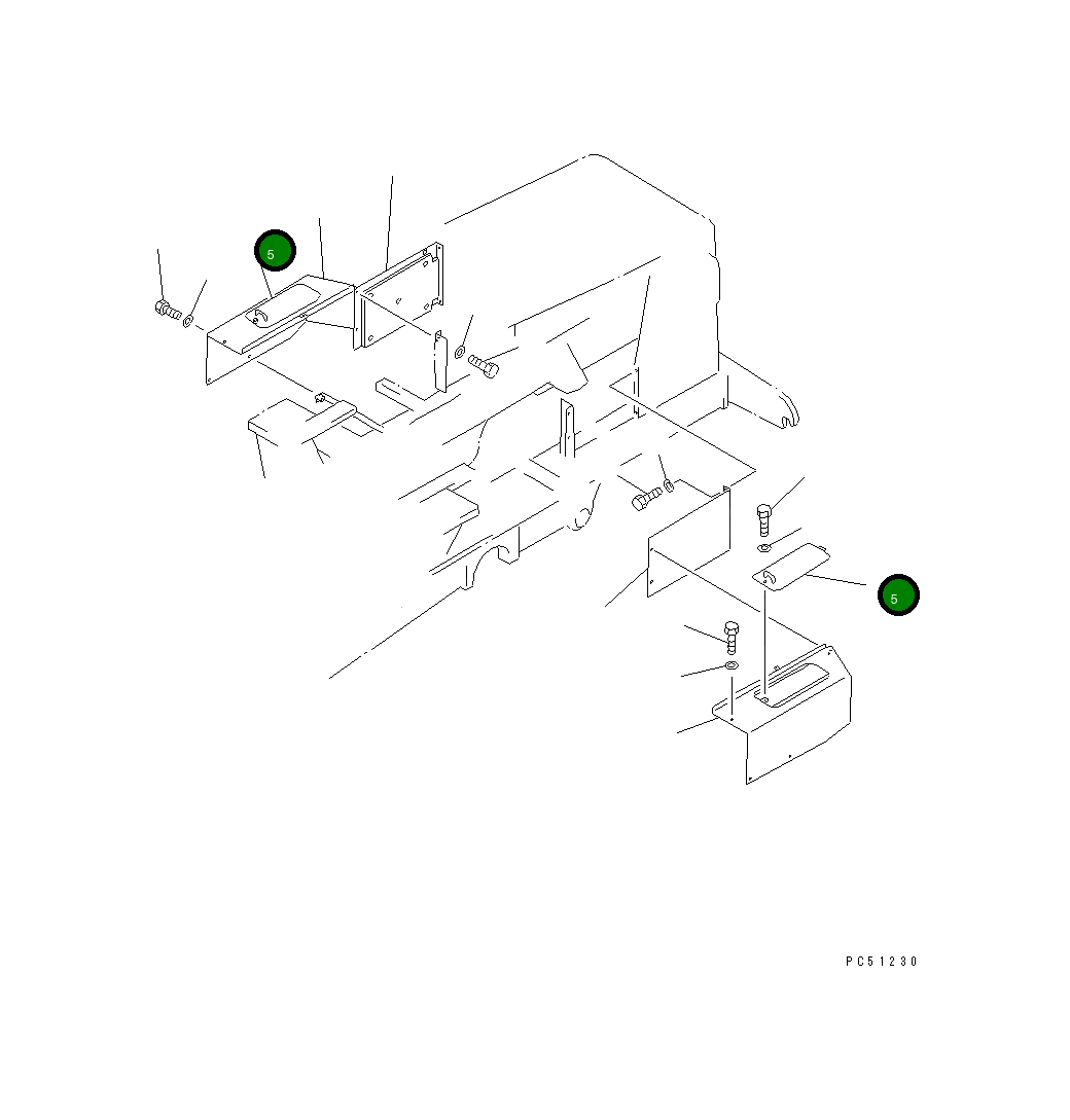 Крышка 23C-54-15190  Komatsu