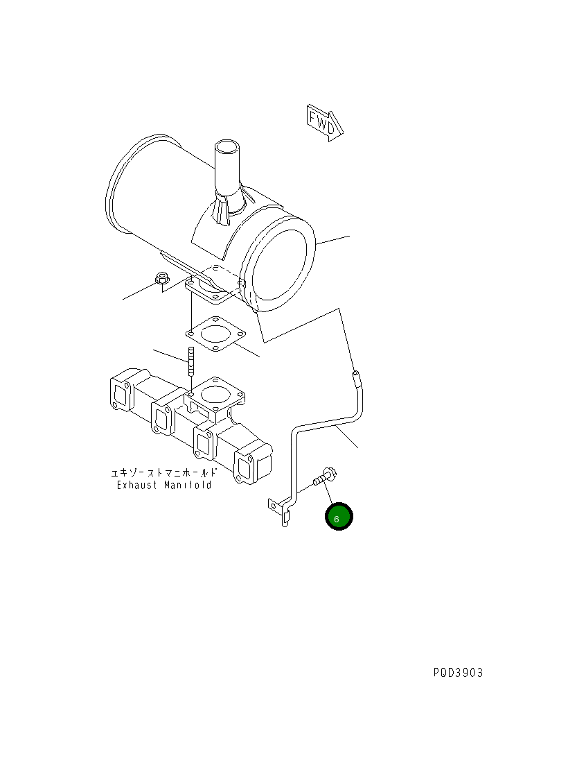Болт YM26106-100162 Komatsu