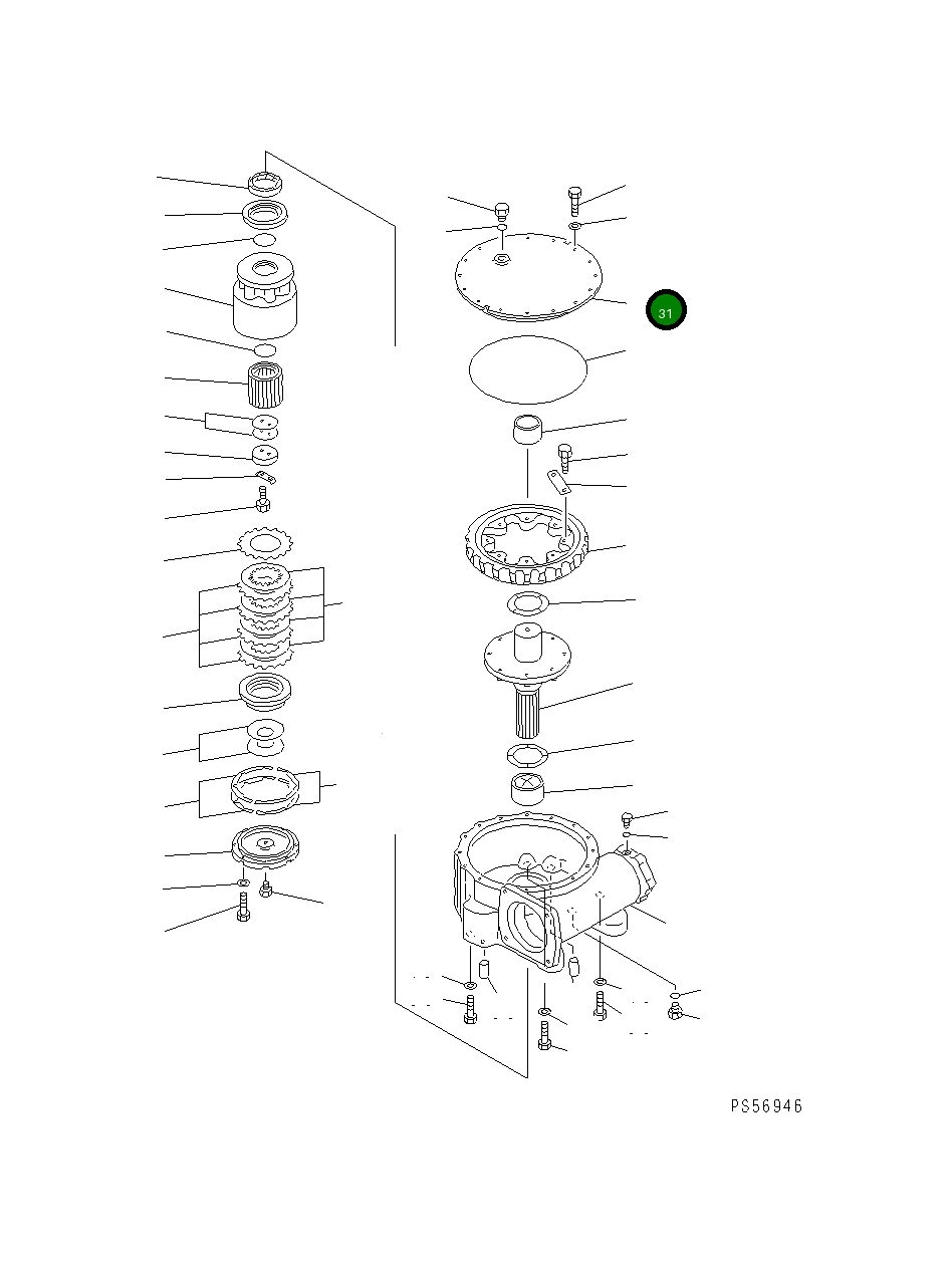 Крышка 235-70-15121 Komatsu