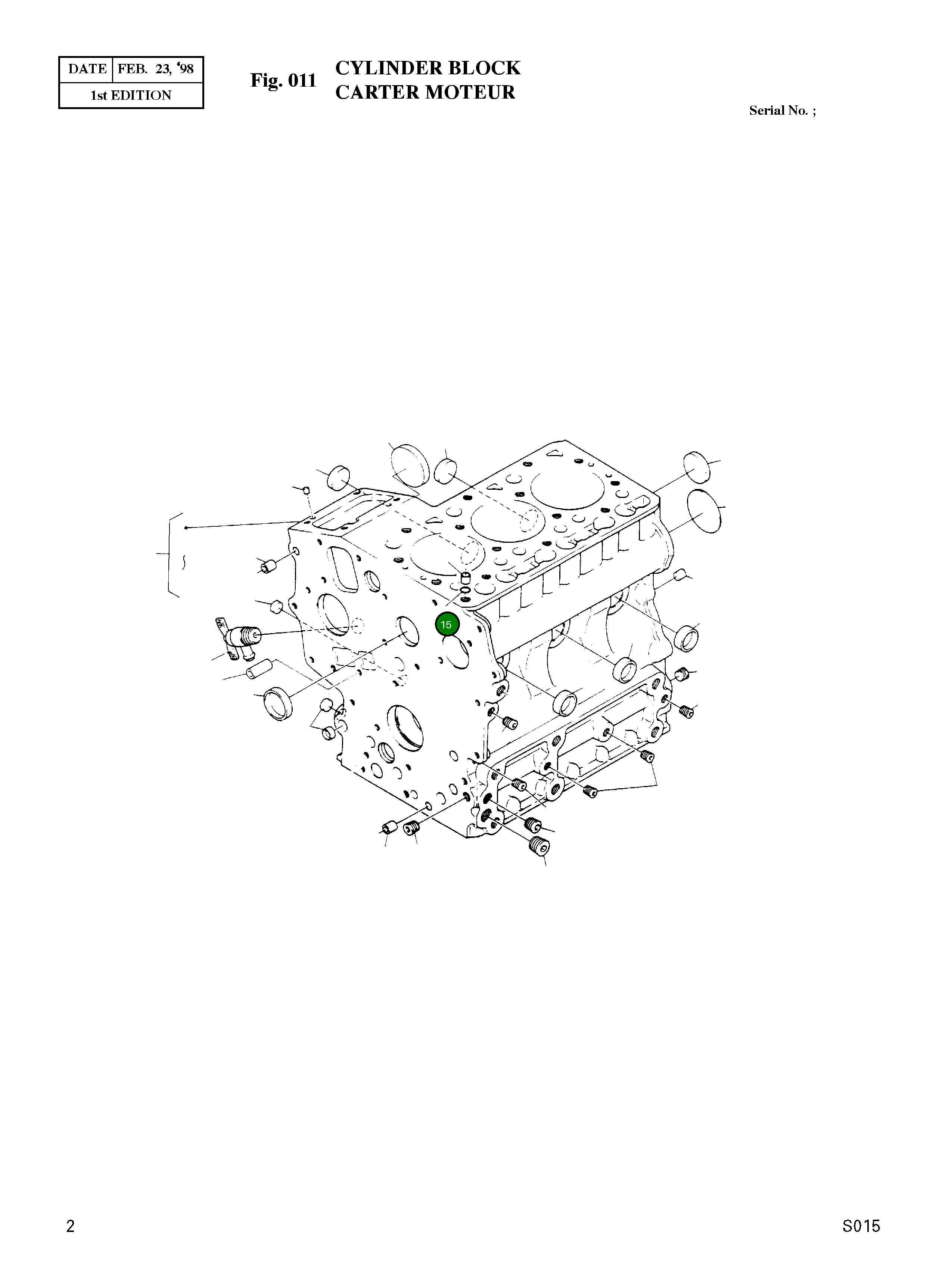 Кольцо уплотнительное (O-Ring) 15221-3370-0  Komatsu