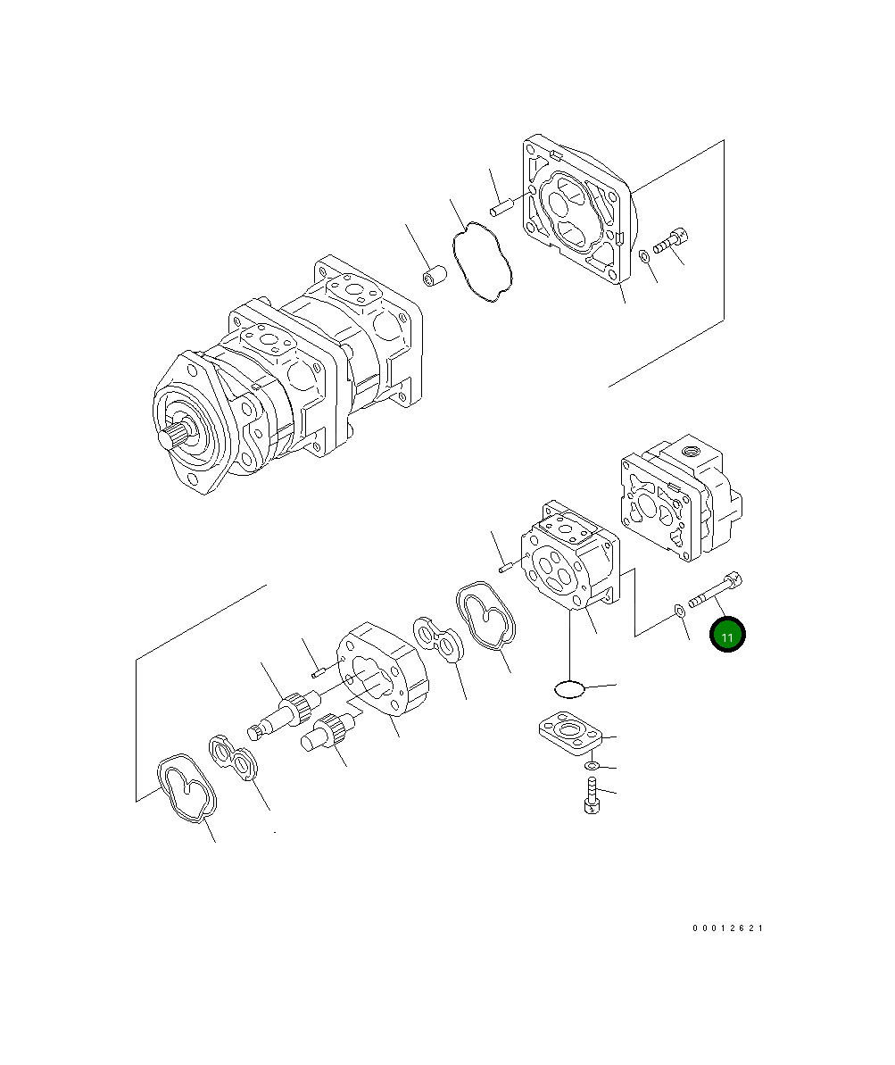 Болт 01252-61270 Komatsu