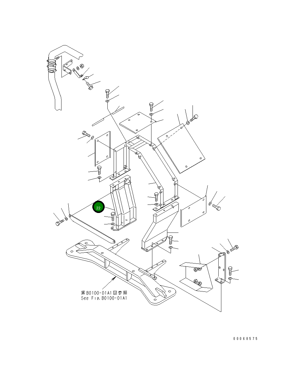 Крышка 42C-Z89-3780 Komatsu