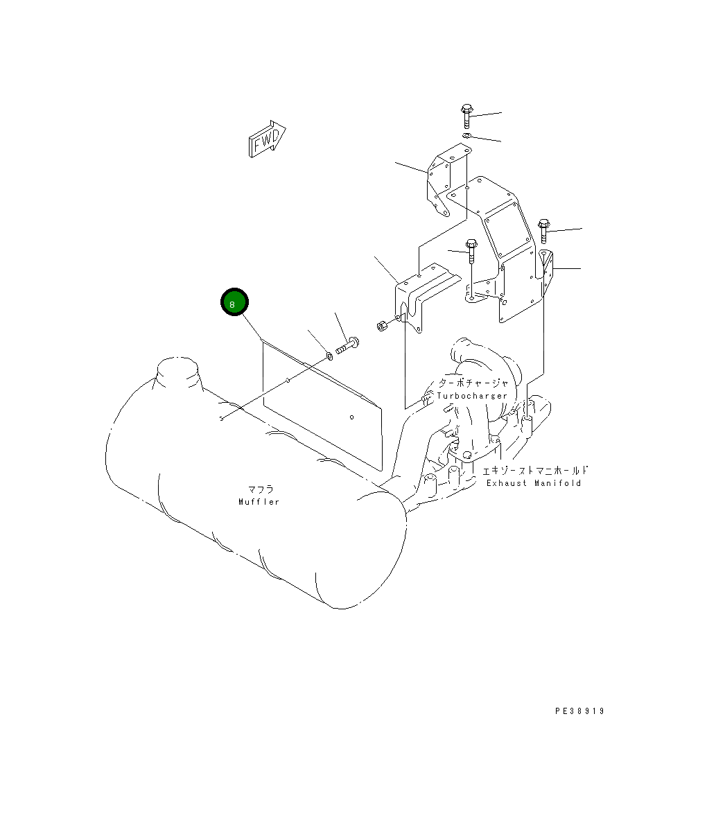 Крышка 6209-11-5910  Komatsu