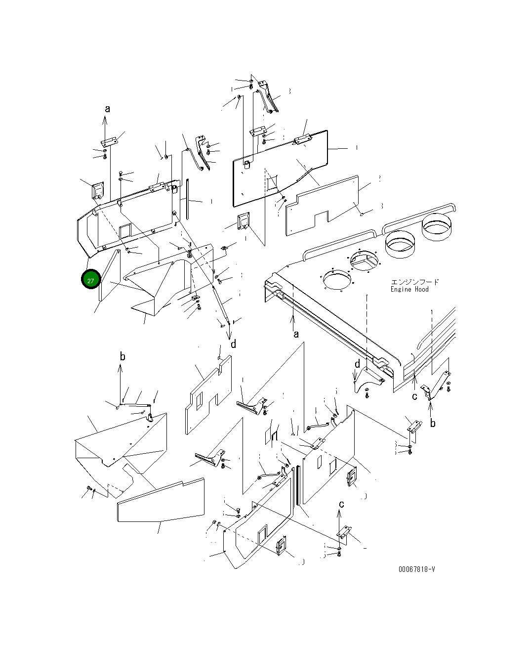 Крышка 198-54-72142 Komatsu