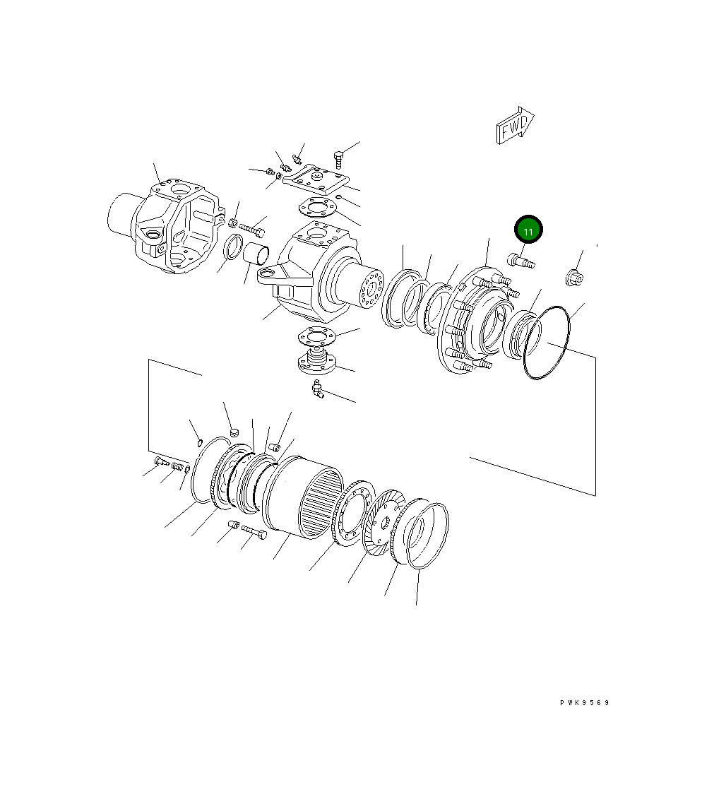 Болт 20E-23-K2220 Komatsu