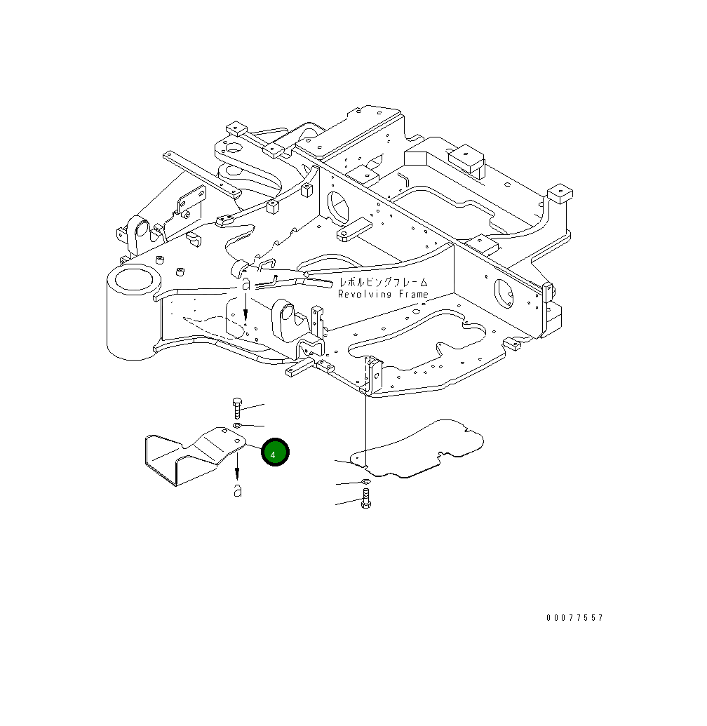Крышка 22F-46-31541  Komatsu