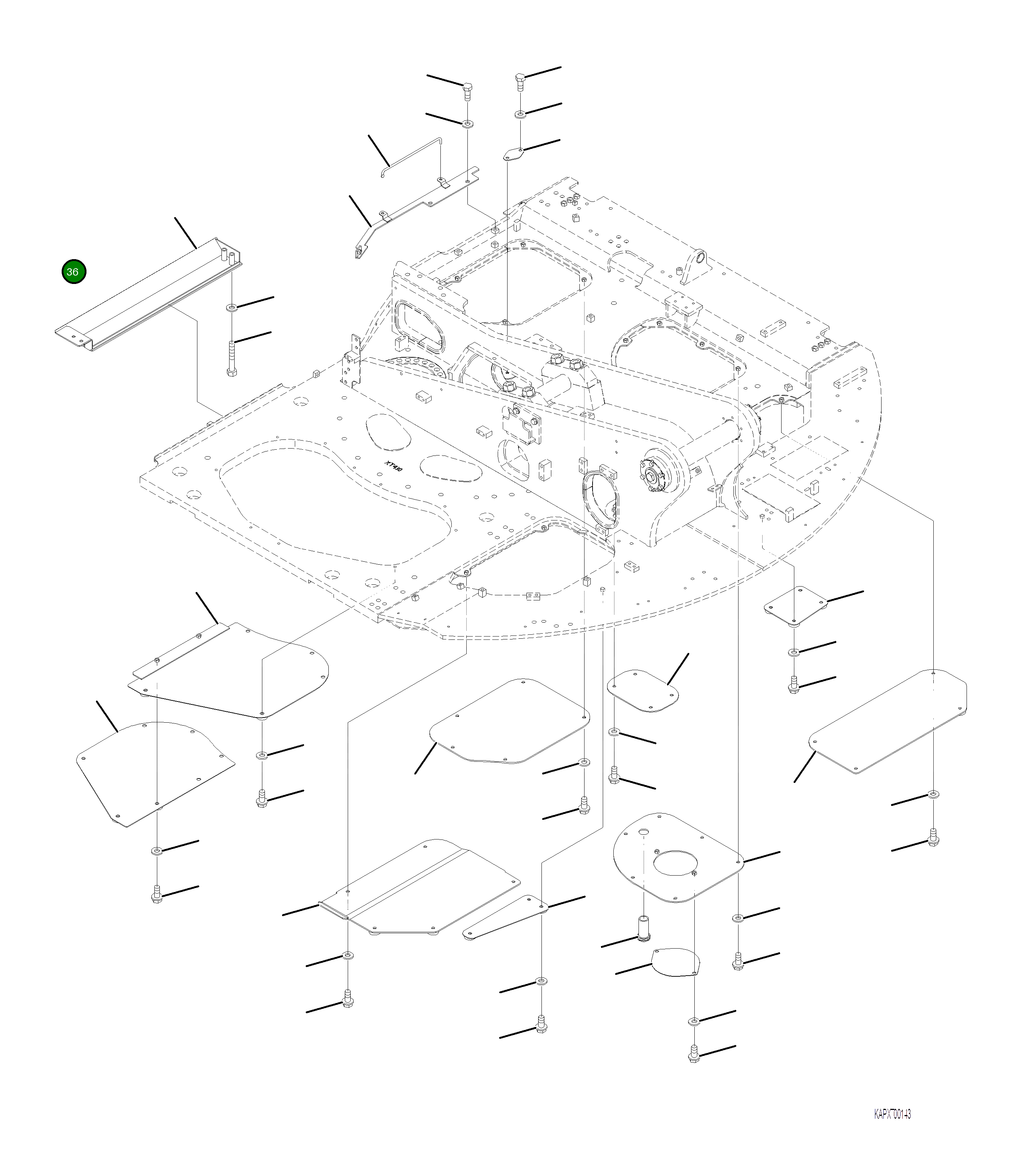 Крышка 4A1-54-26560  Komatsu