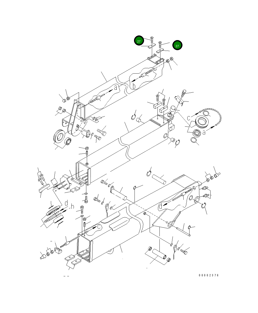 Болт MH21852-06010  Komatsu