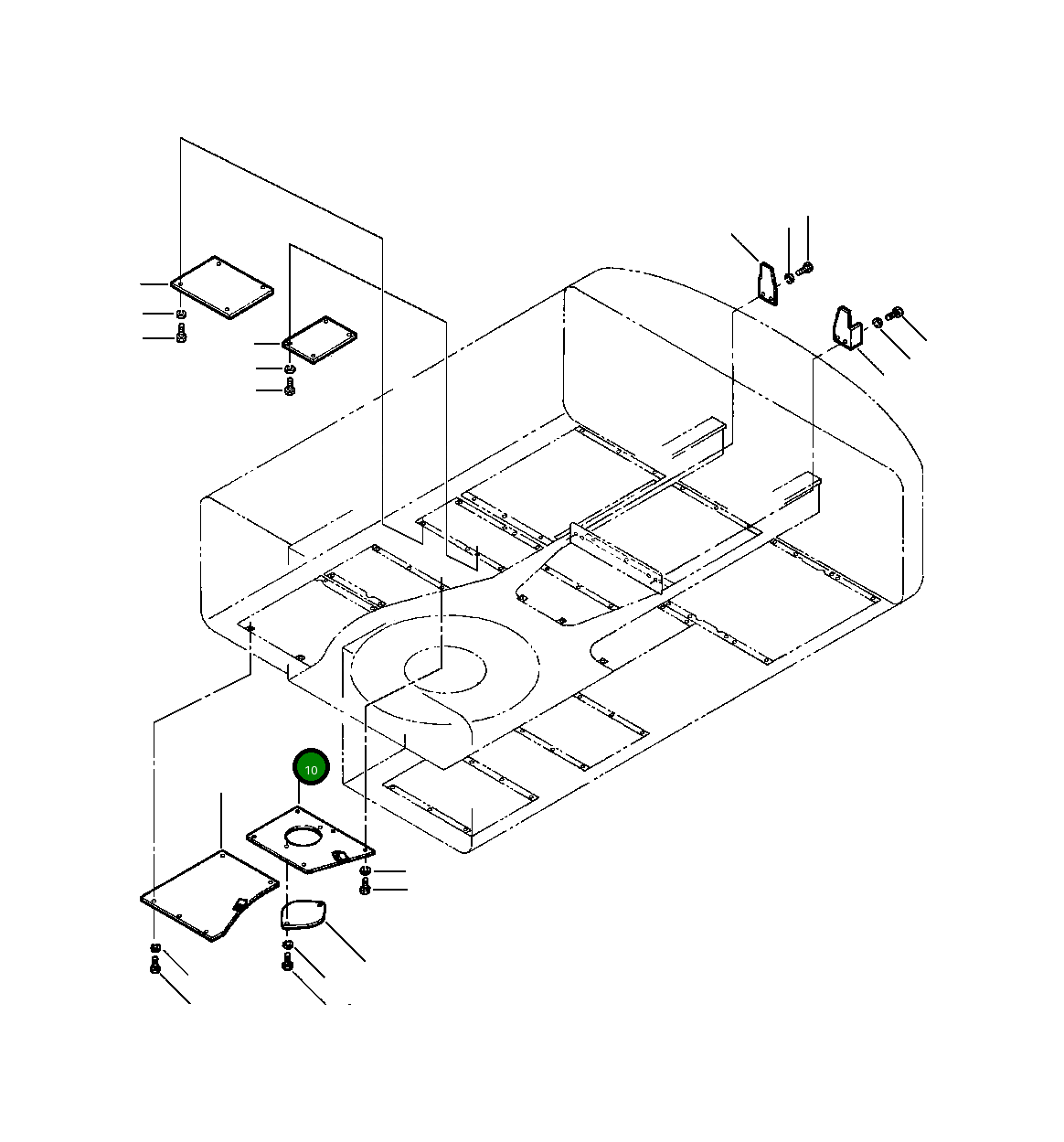 Крышка 20Y-54-28821  Komatsu
