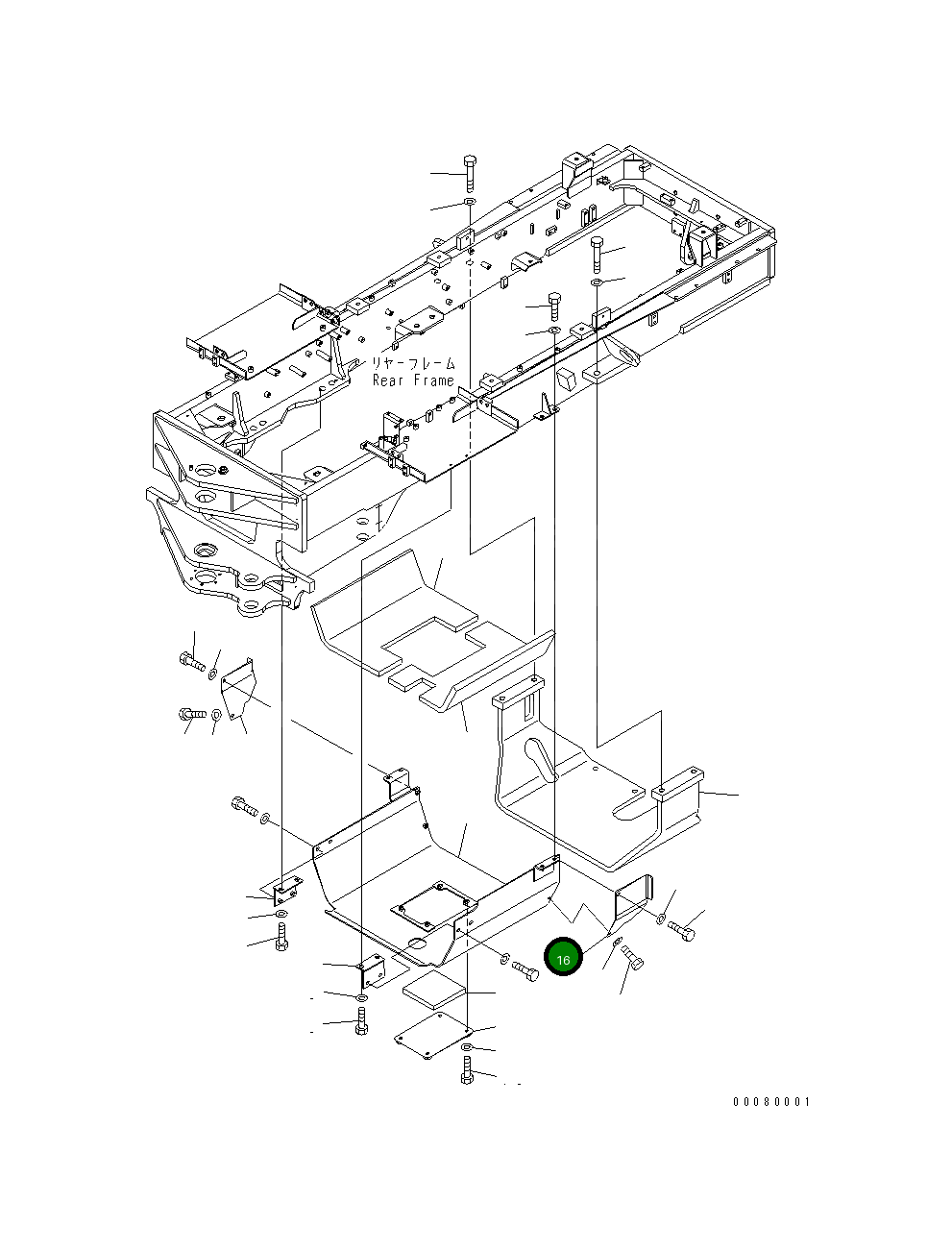 Крышка 23B-54-54290 Komatsu