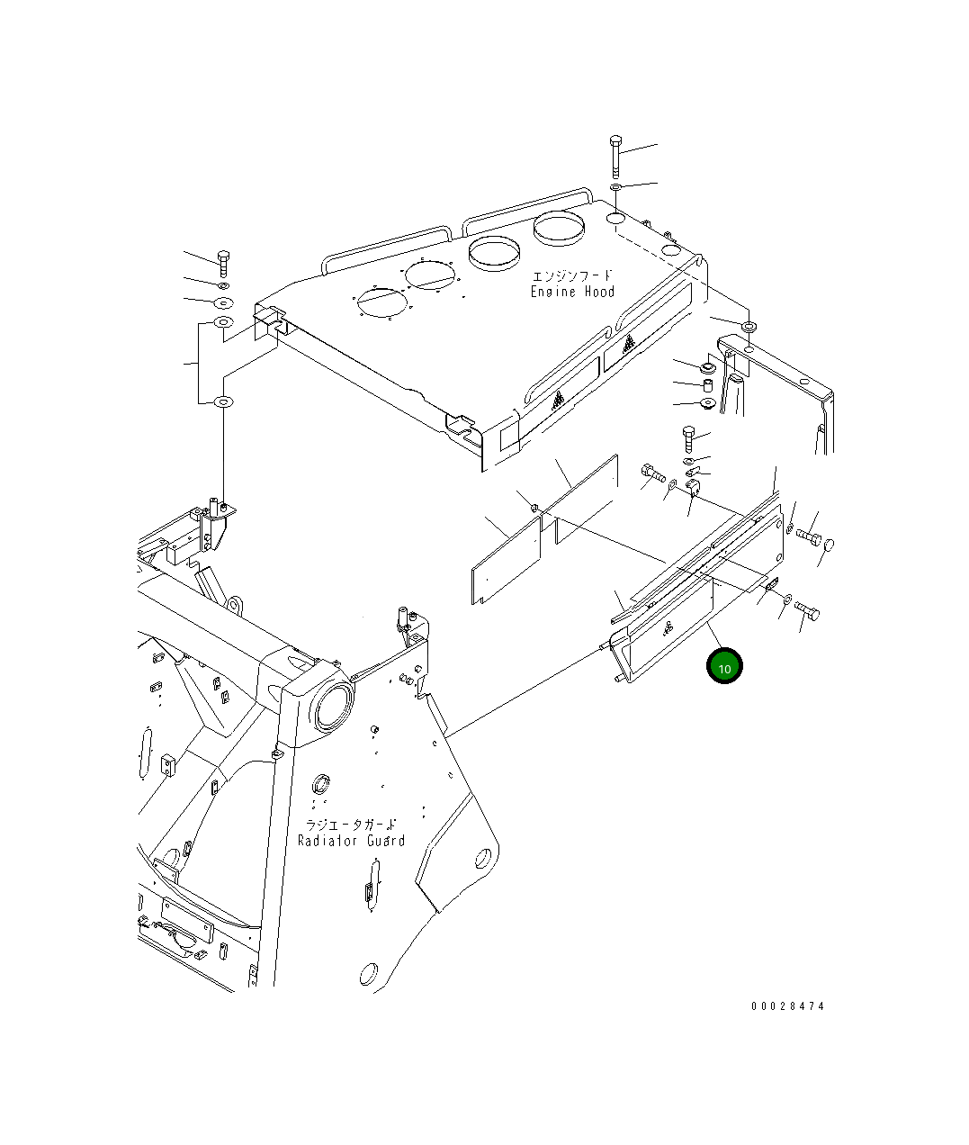 Крышка 198-54-77160 Komatsu