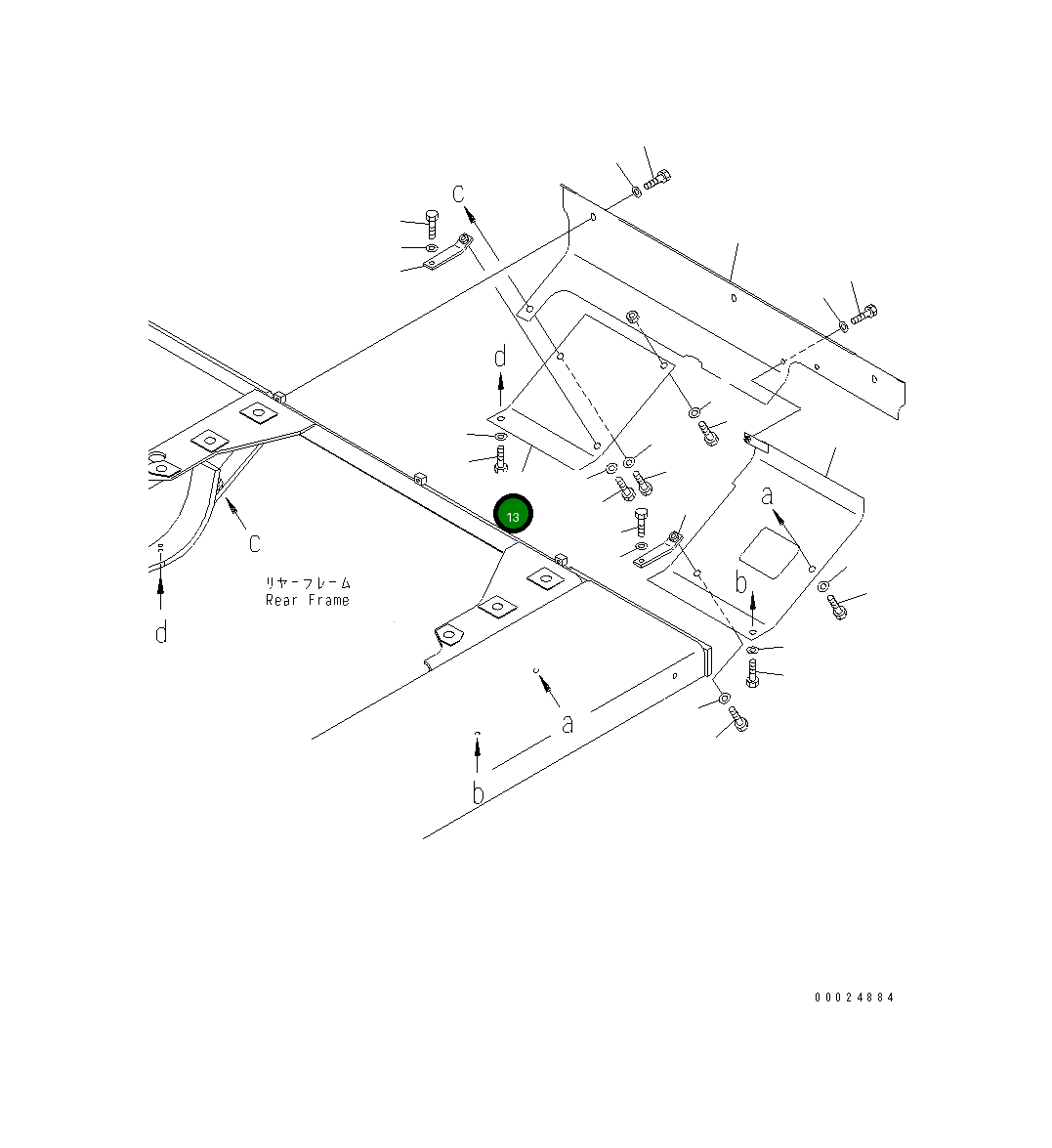 Крышка 196-54-36990 Komatsu
