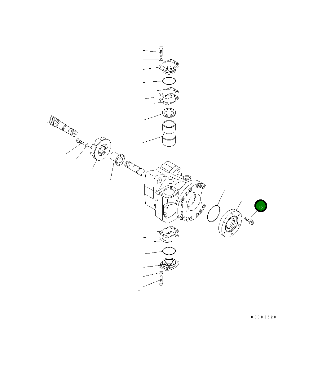 Болт 01252-61040 Komatsu