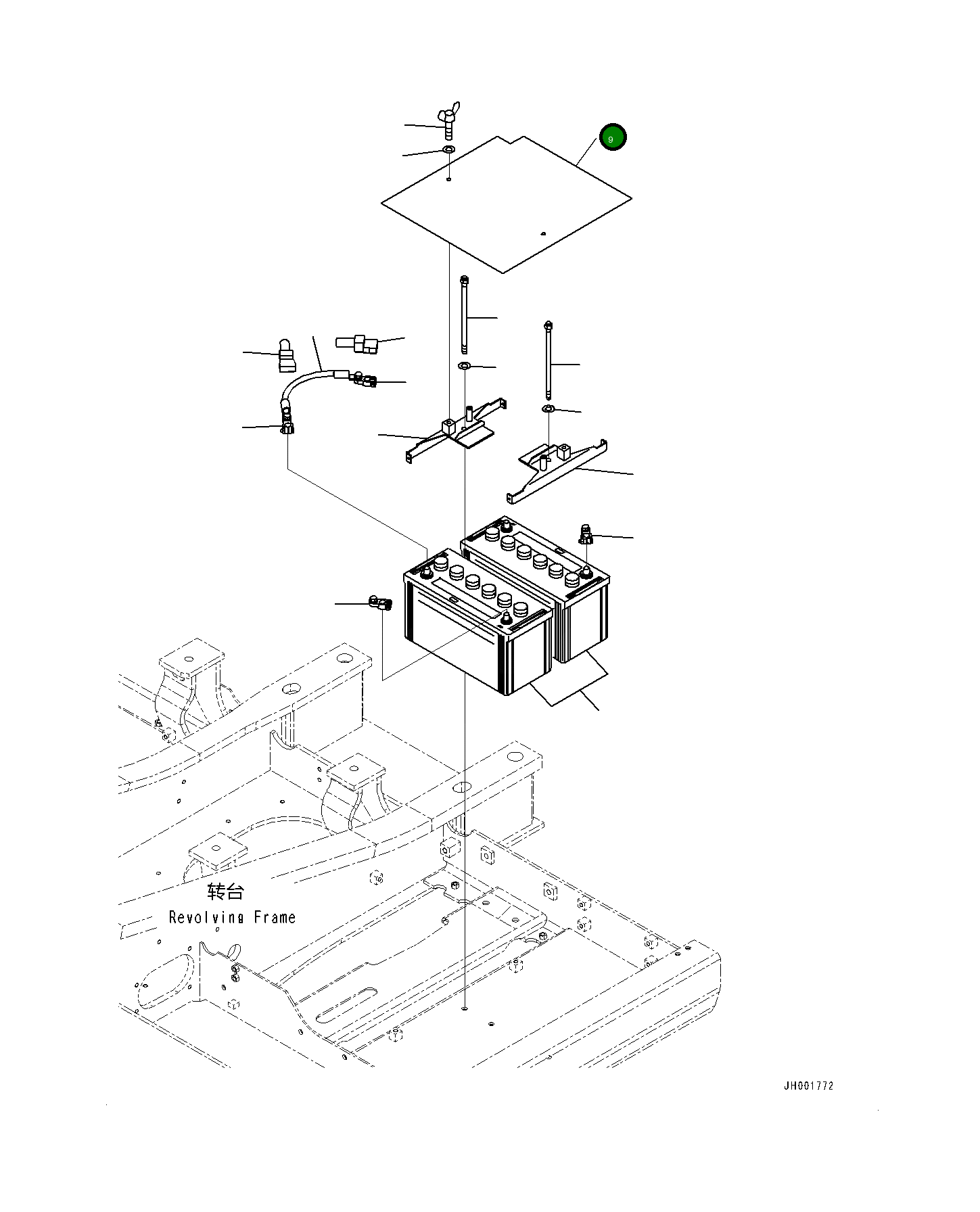 Крышка 21K-06-72341 Komatsu