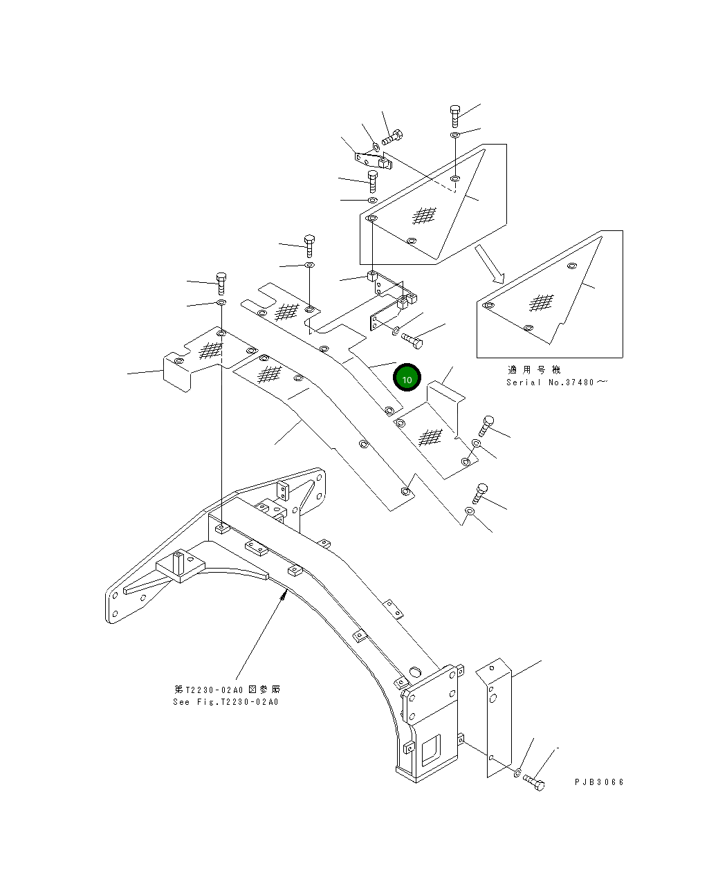 Крышка 156-54-22241  Komatsu