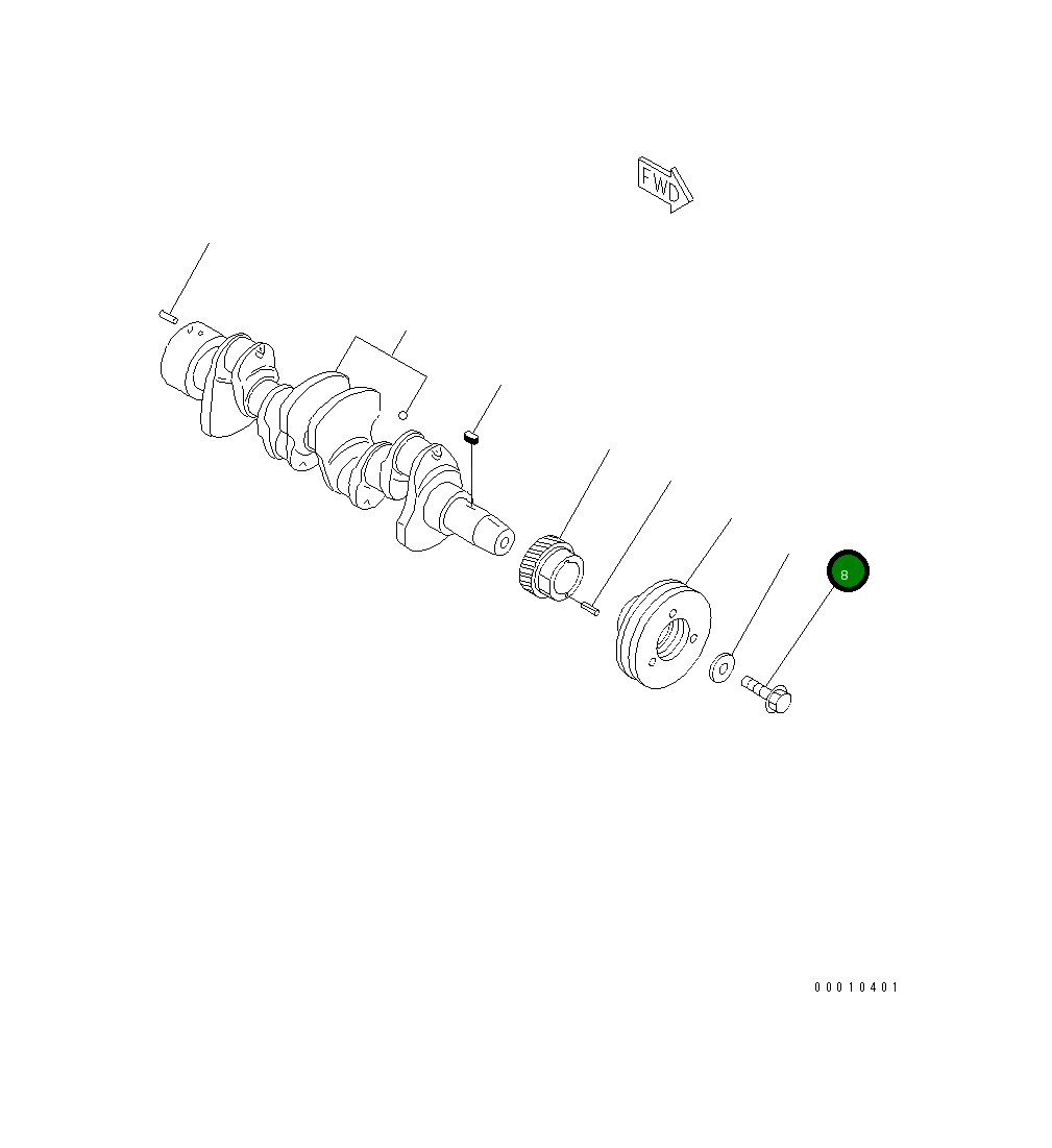 Болт 456-717  Komatsu