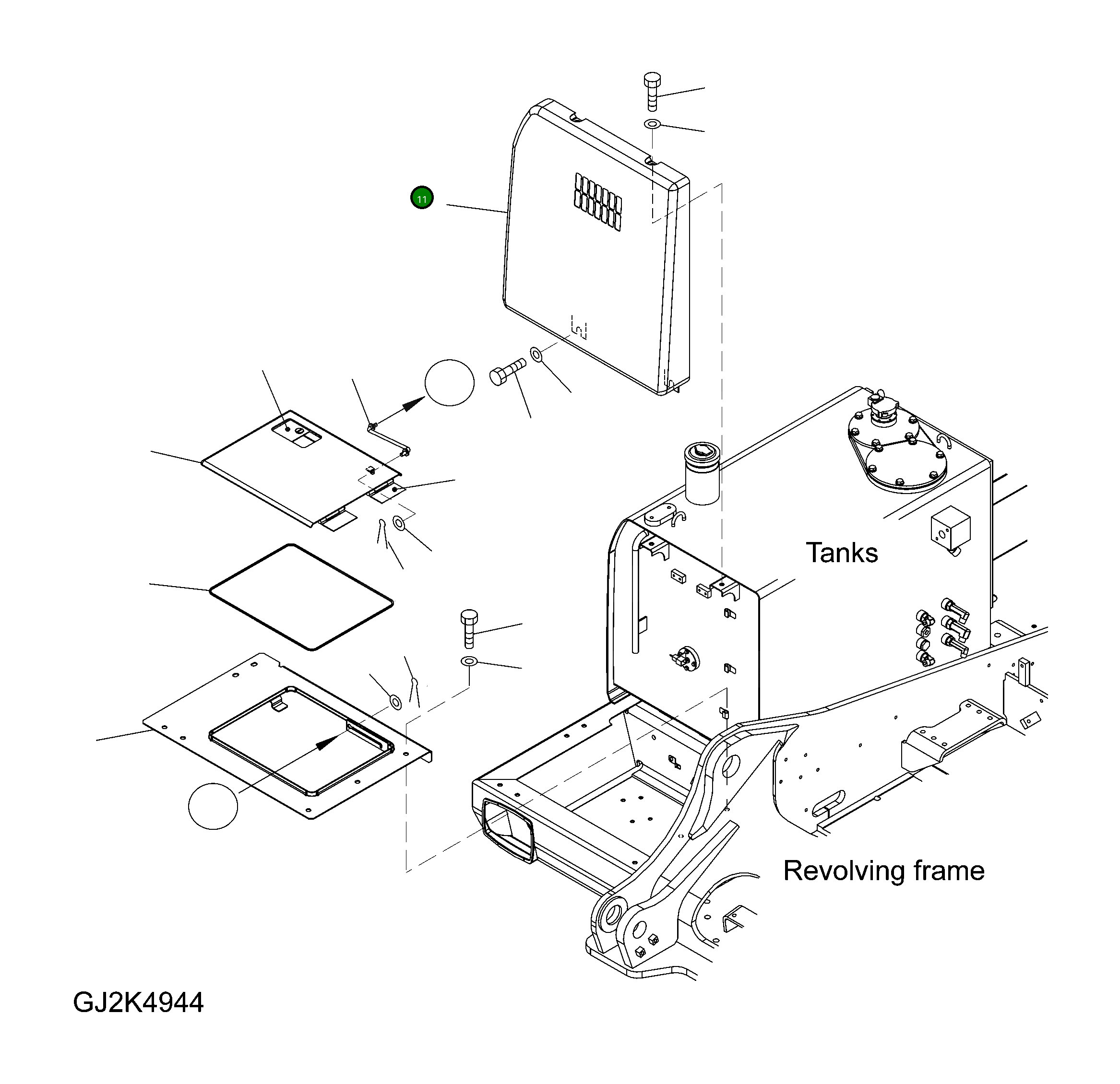 Крышка 20J-S95-H271 Komatsu