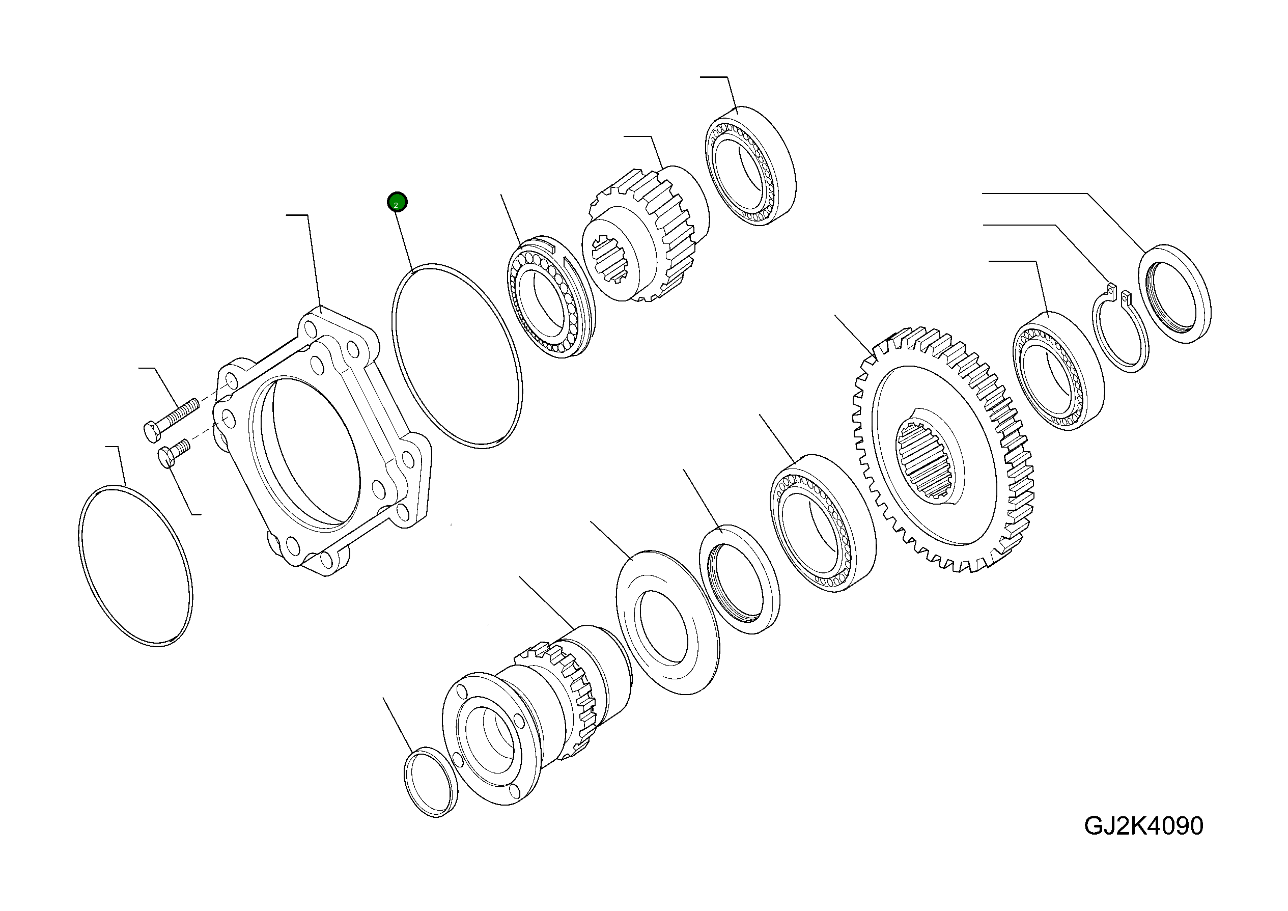 Кольцо уплотнительное (O-Ring) 42T-23-H0P52 Komatsu