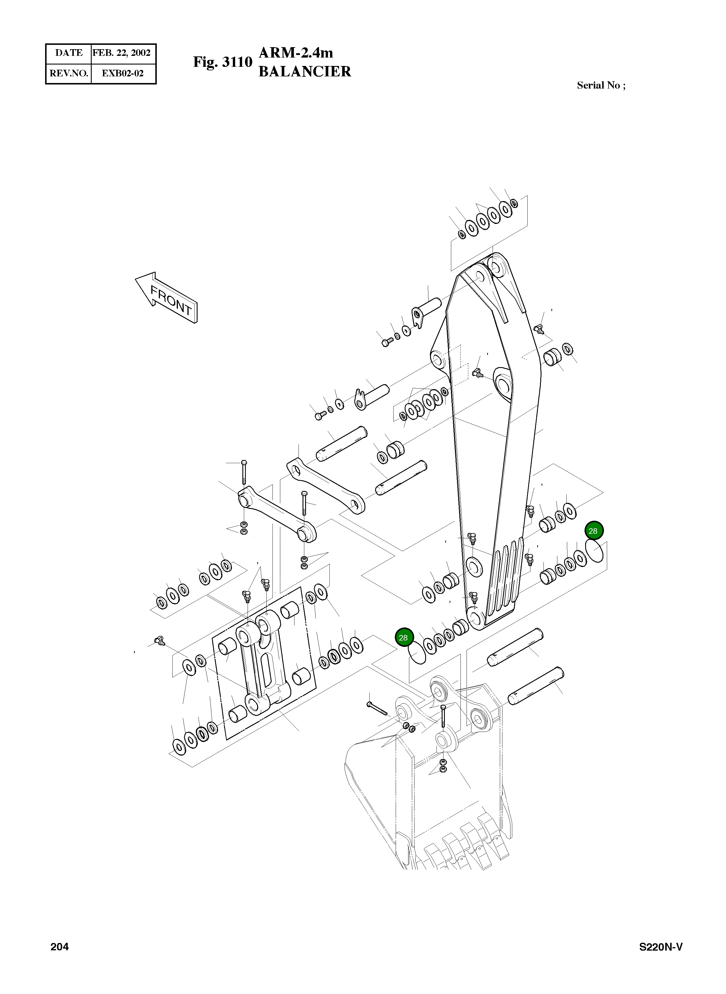 Кольцо уплотнительное (O-Ring) 2180-1105D15  Komatsu