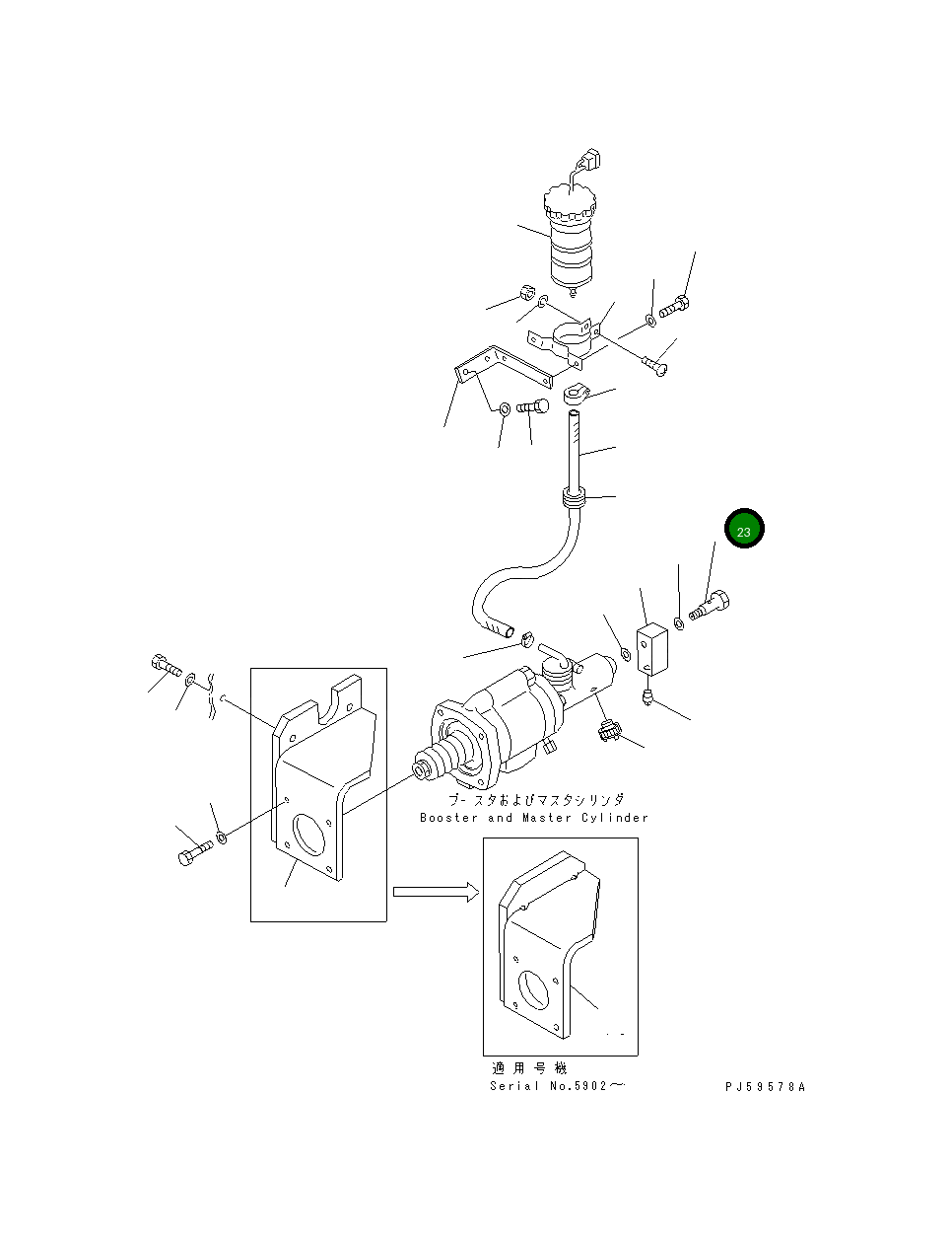 Болт 23E-43-14150 Komatsu