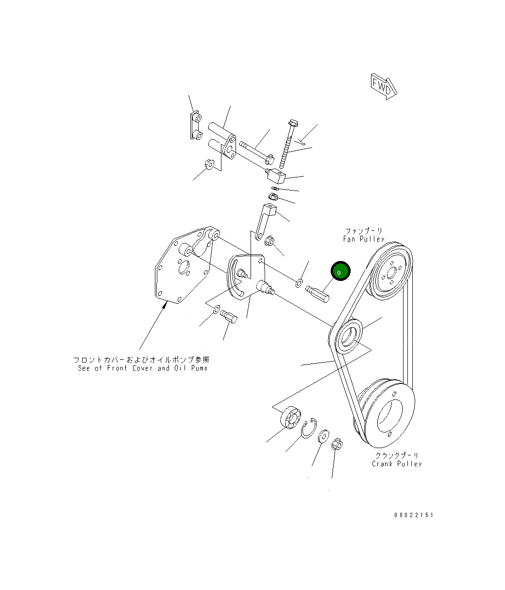Болт YM129950-44330 Komatsu
