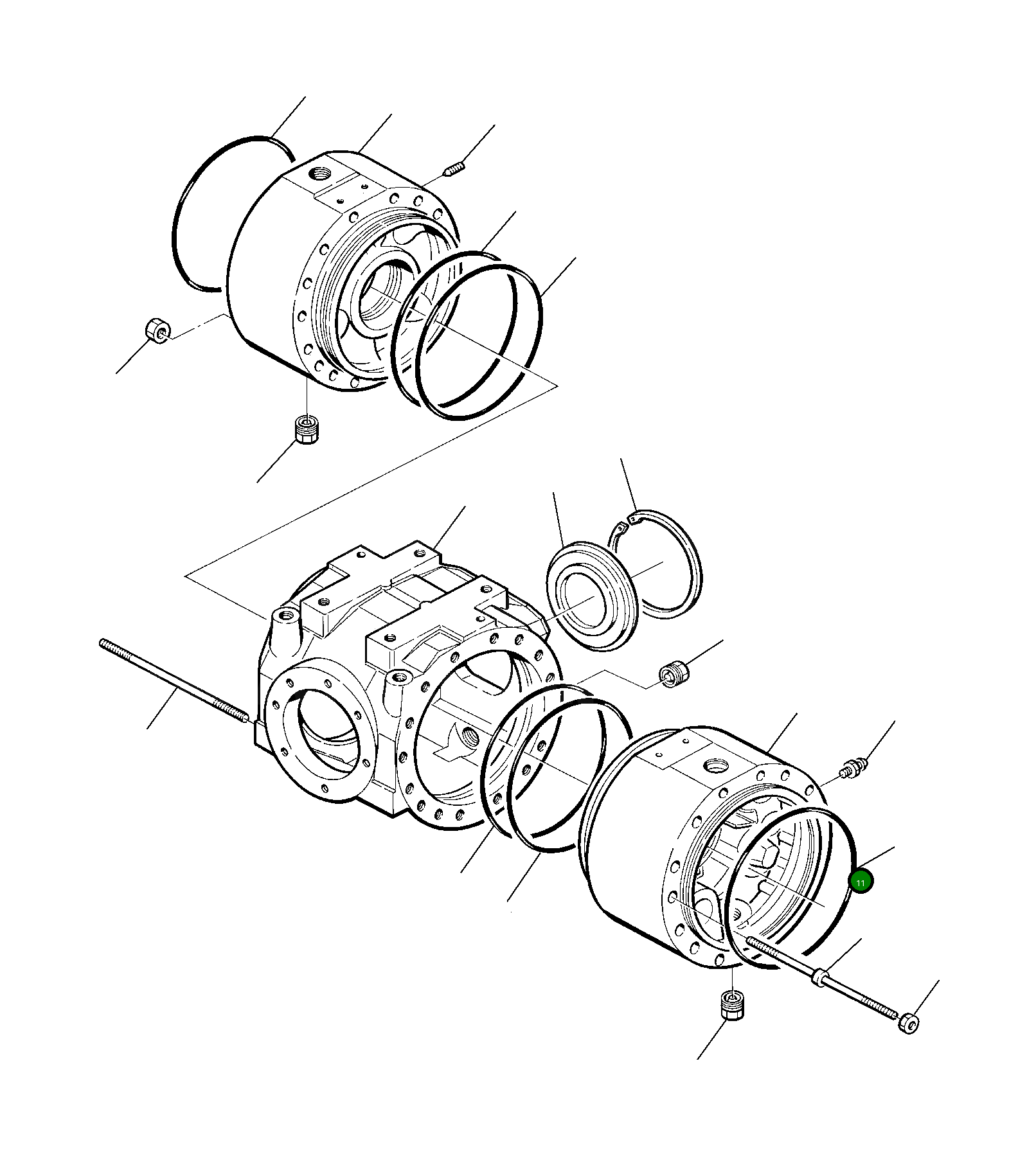 Крышка 22E-22-11660 Komatsu