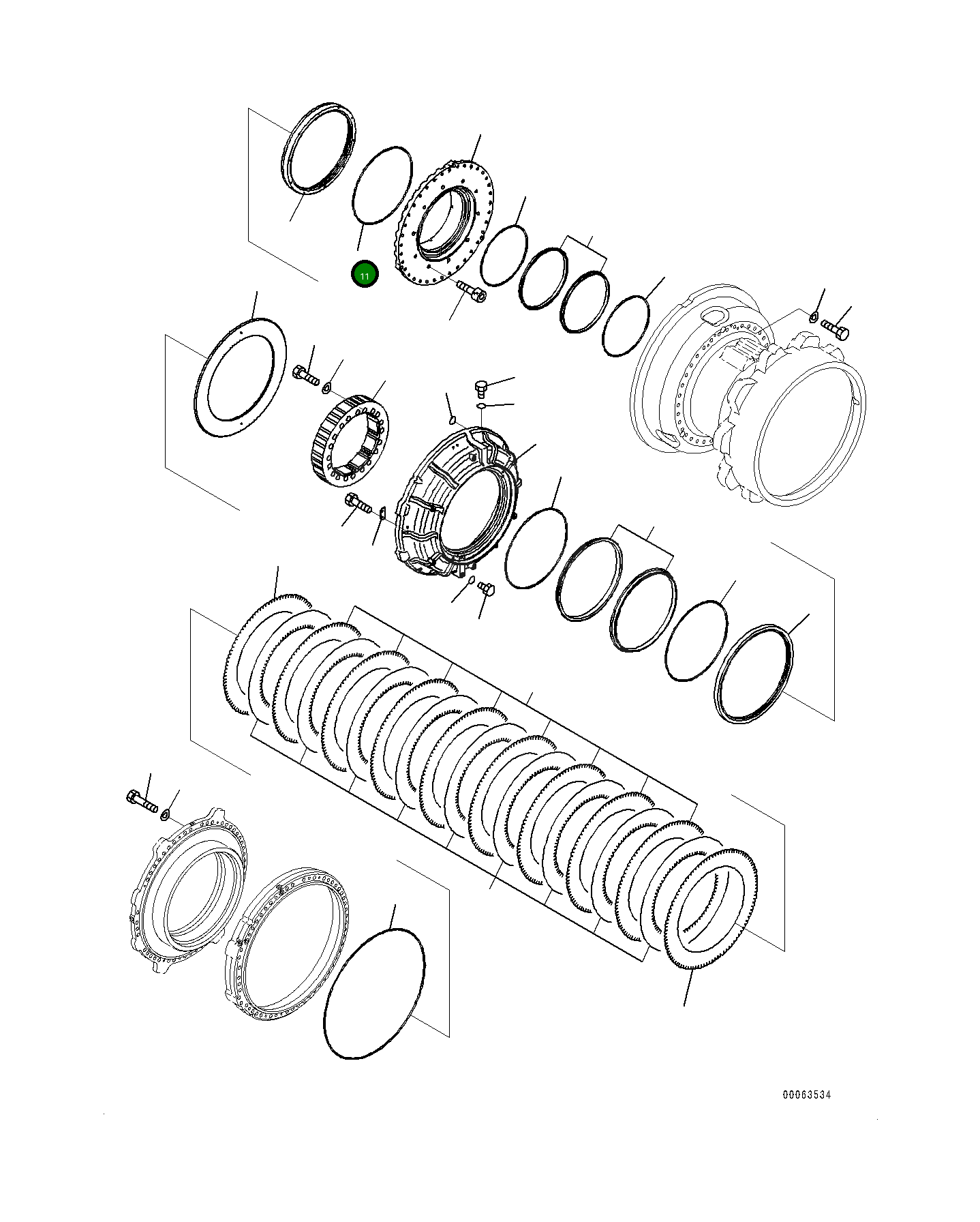 Кольцо уплотнительное (O-Ring) 07000-A5495 Komatsu