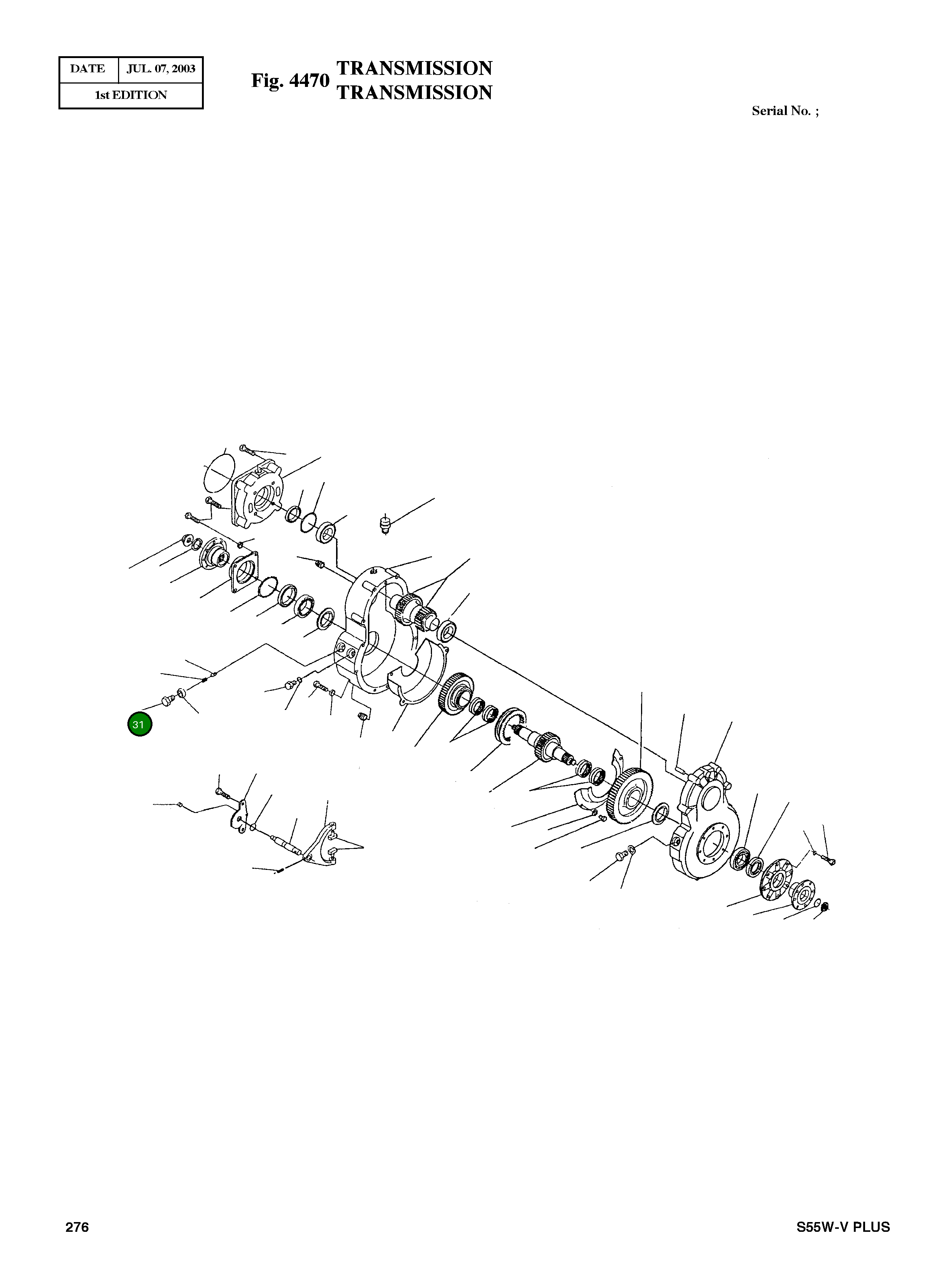 Болт 717.14.052.01 Komatsu