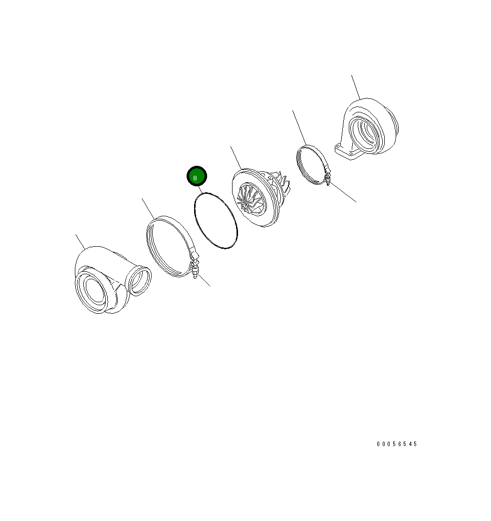 Кольцо уплотнительное (O-Ring) SP146608 Komatsu