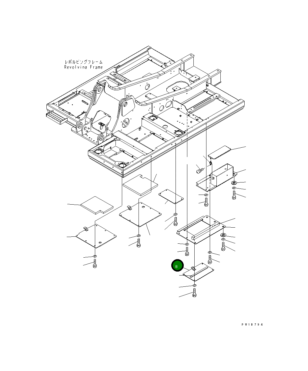 Крышка 20Y-54-62510  Komatsu
