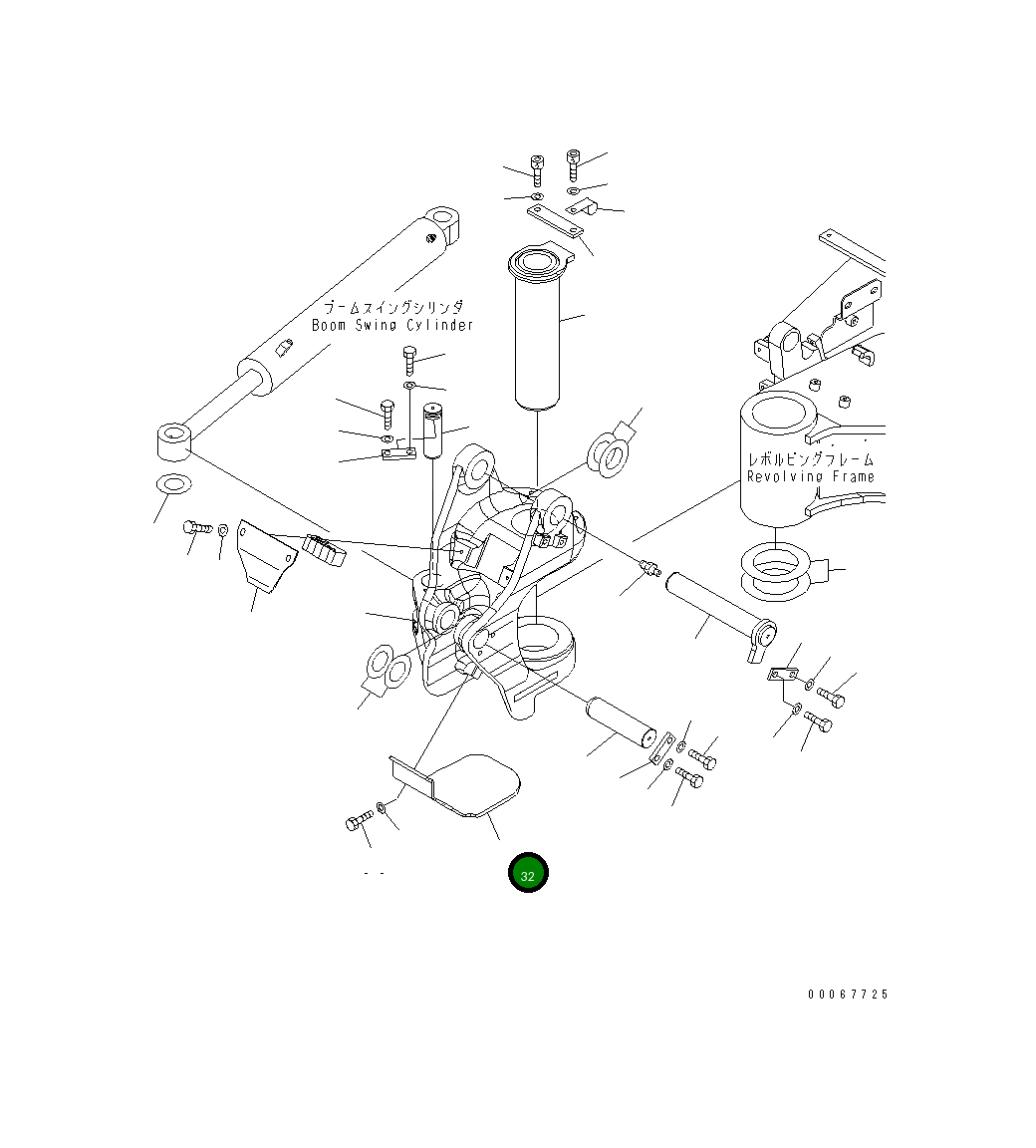 Крышка 22L-62-23333 Komatsu