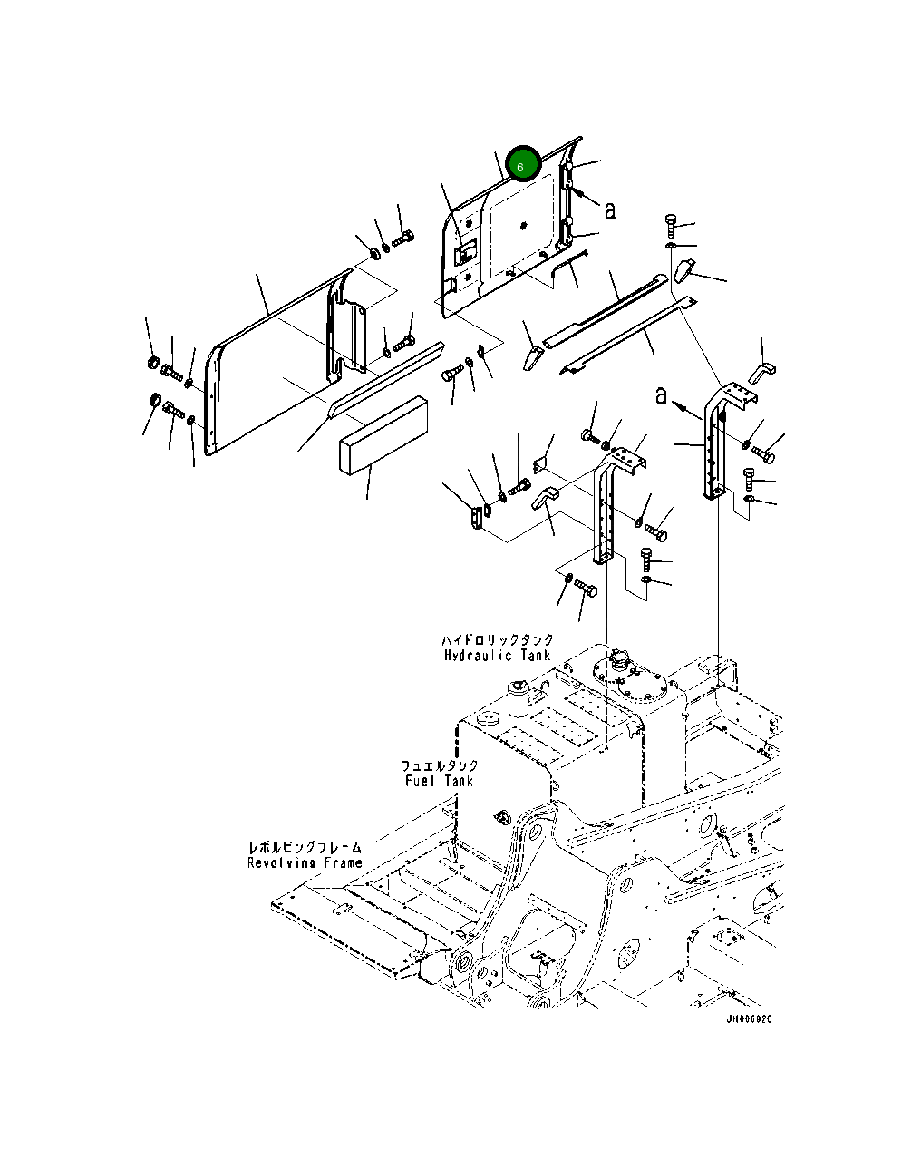 Крышка 20Y-54-86821  Komatsu