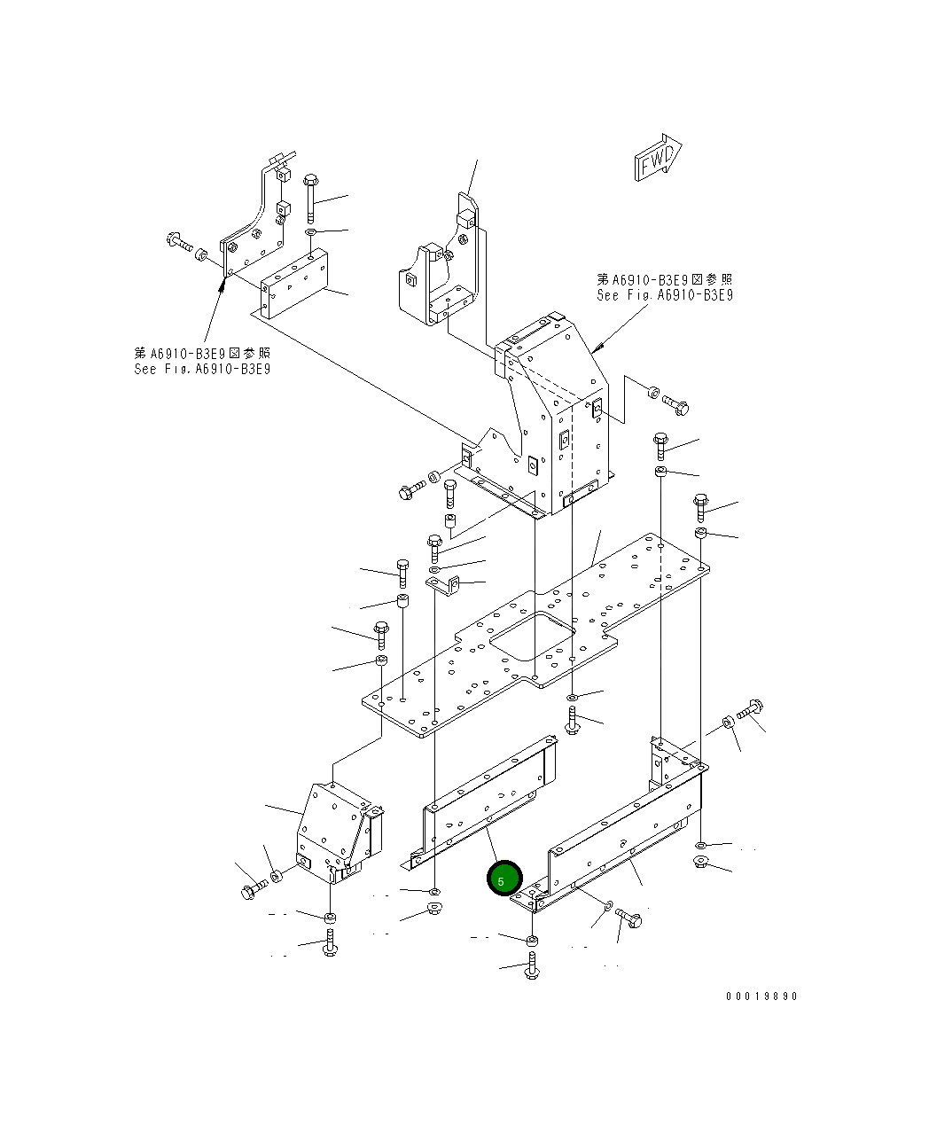 Крышка 6155-11-5350 Komatsu