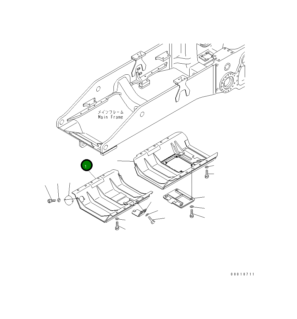 Крышка 17A-54-11860 Komatsu