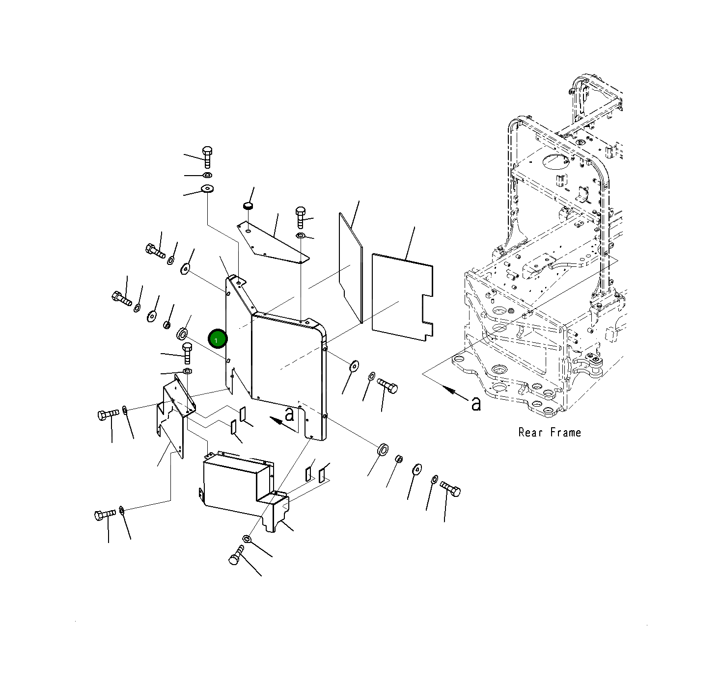 Крышка 23H-54-11241 Komatsu