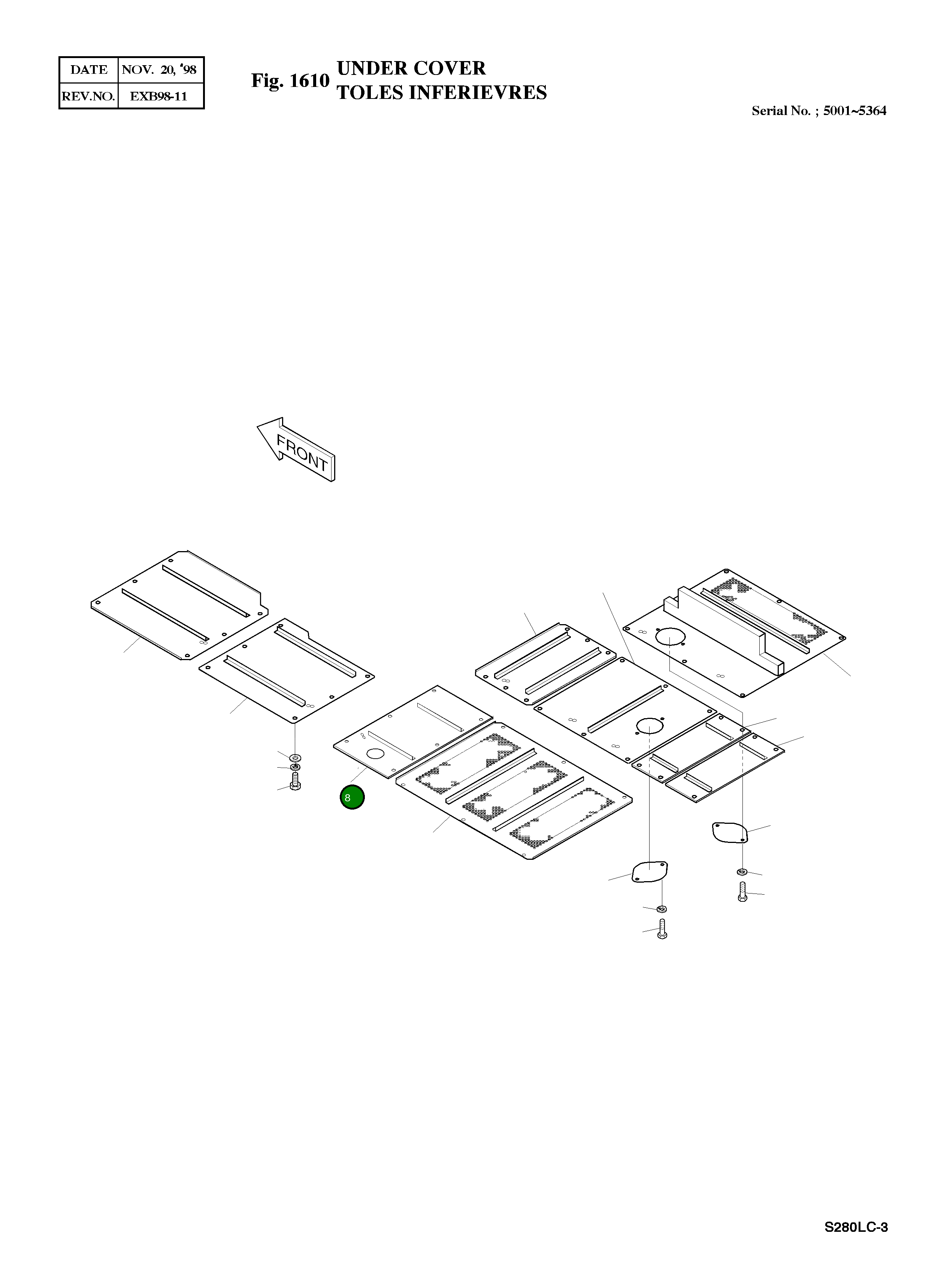 Крышка 2621-2416C Komatsu