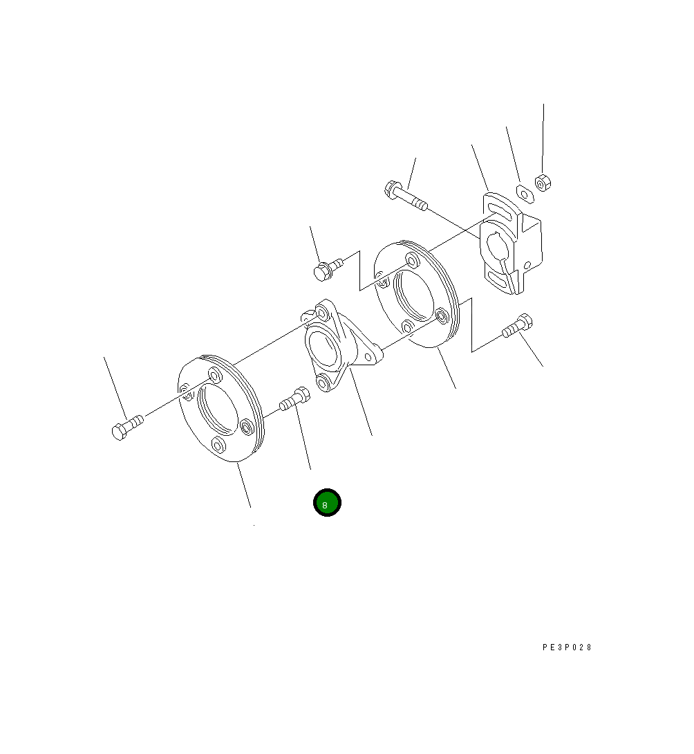 Болт DK156633-8300 Komatsu