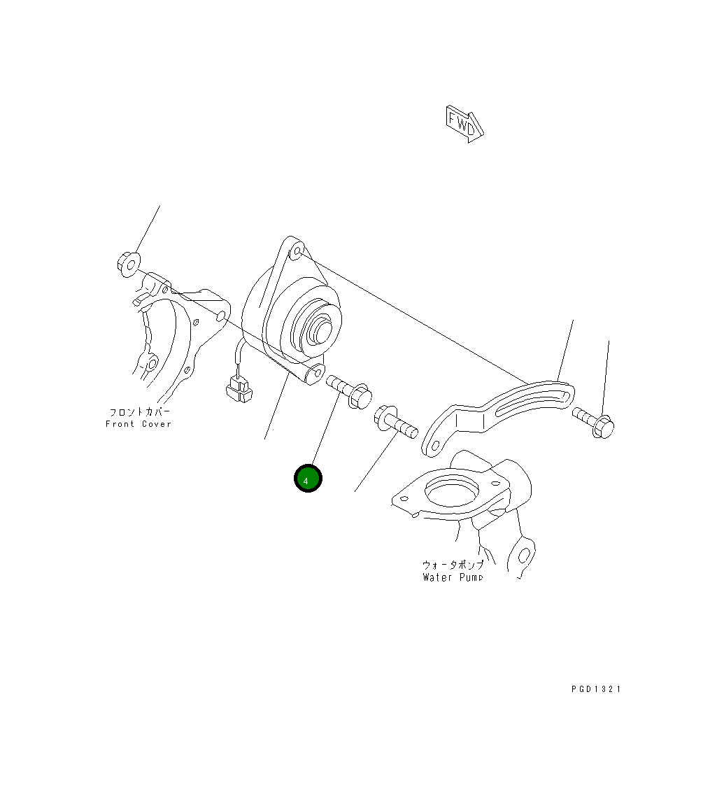 Болт YM119325-77250 Komatsu